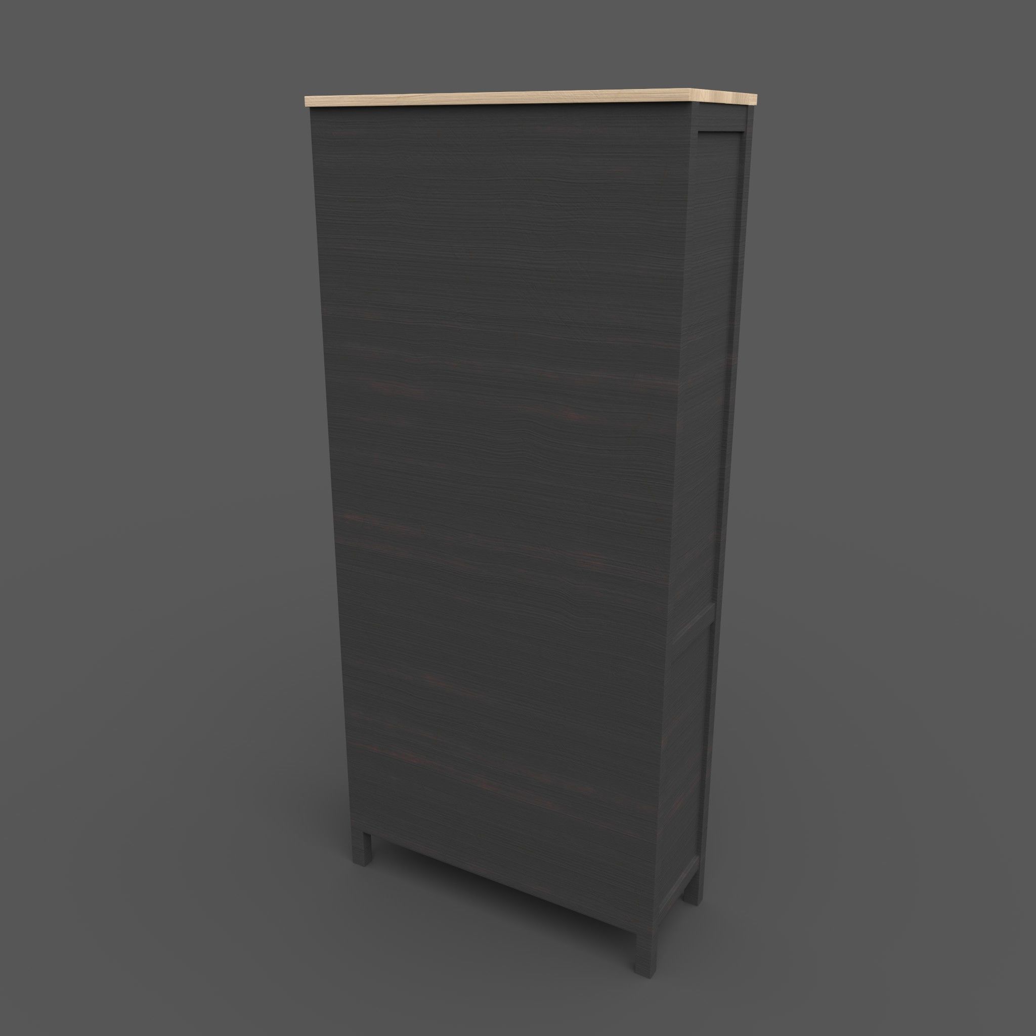 Hemnes Cabinet Low-poly 3D model_1