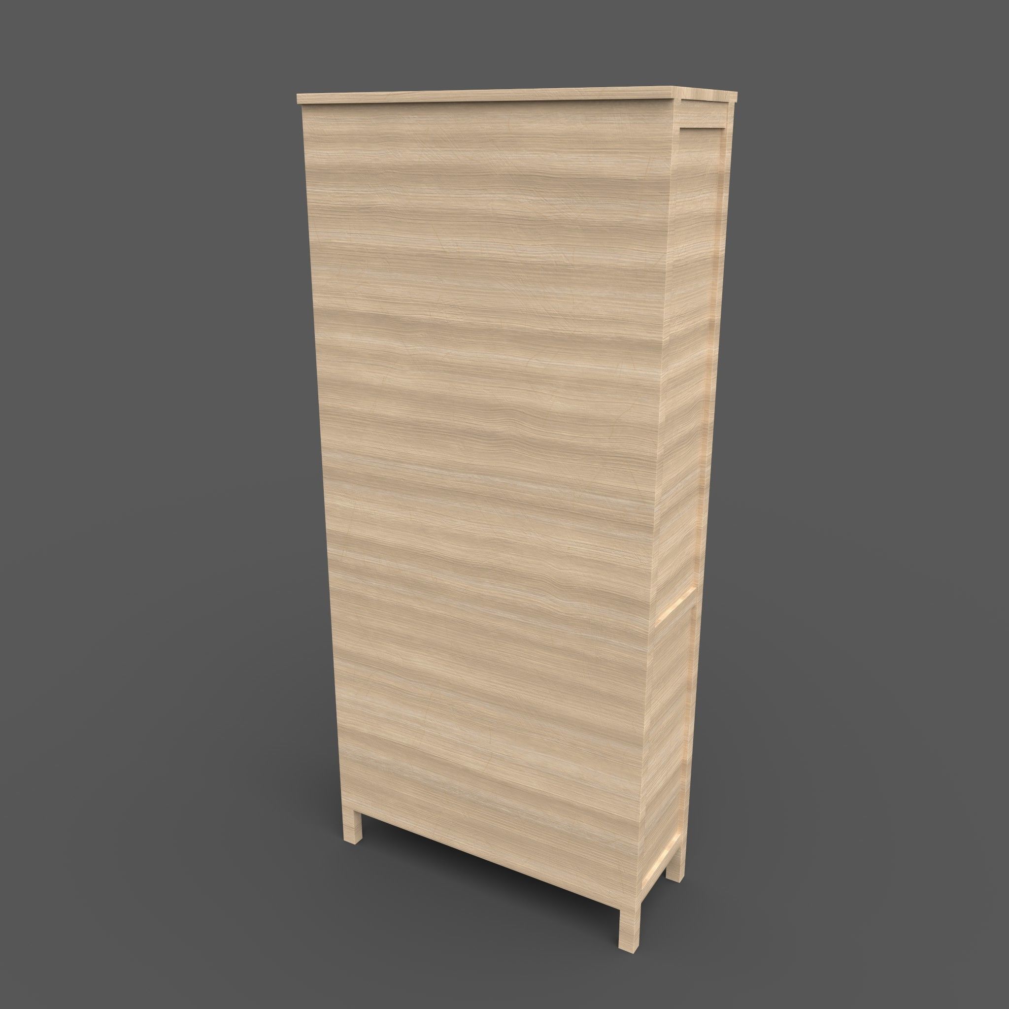 Hemnes Cabinet Low-poly 3D model_10