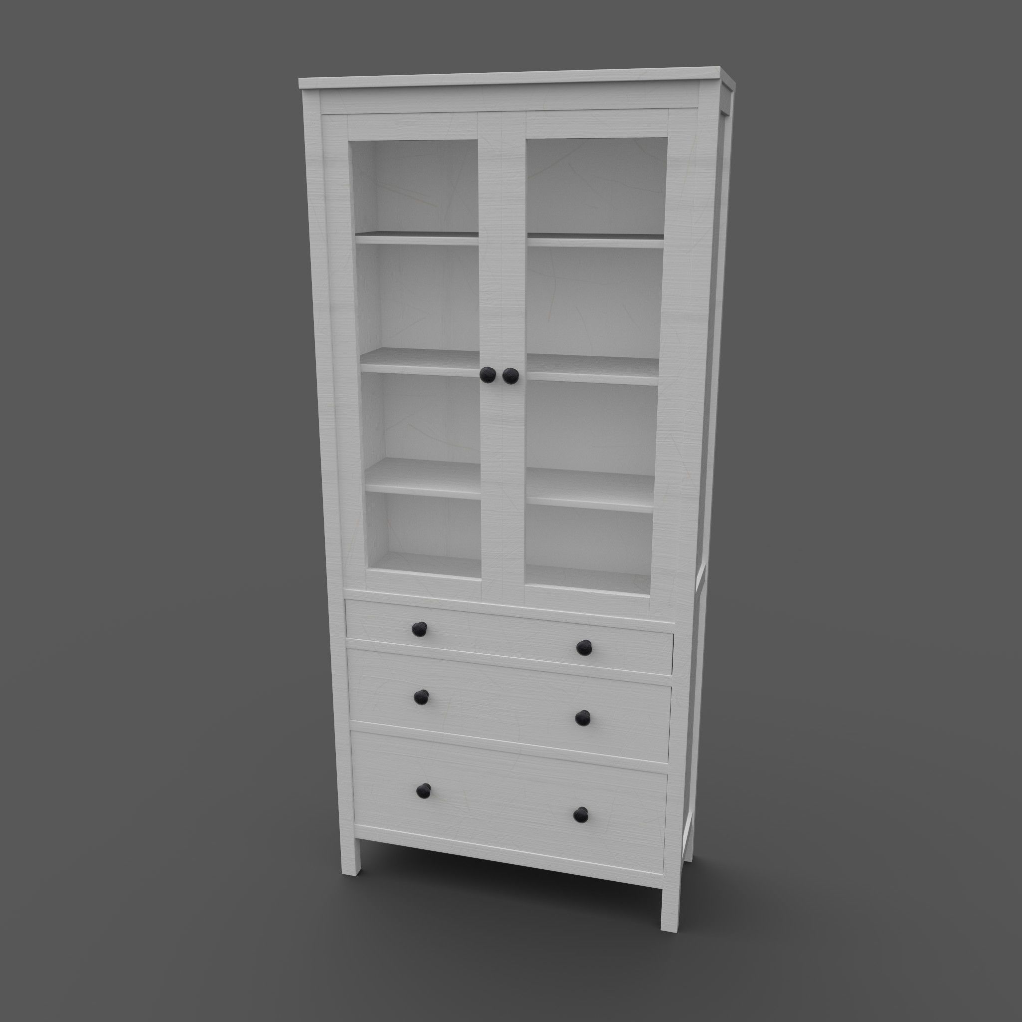 Hemnes Cabinet Low-poly 3D model_12