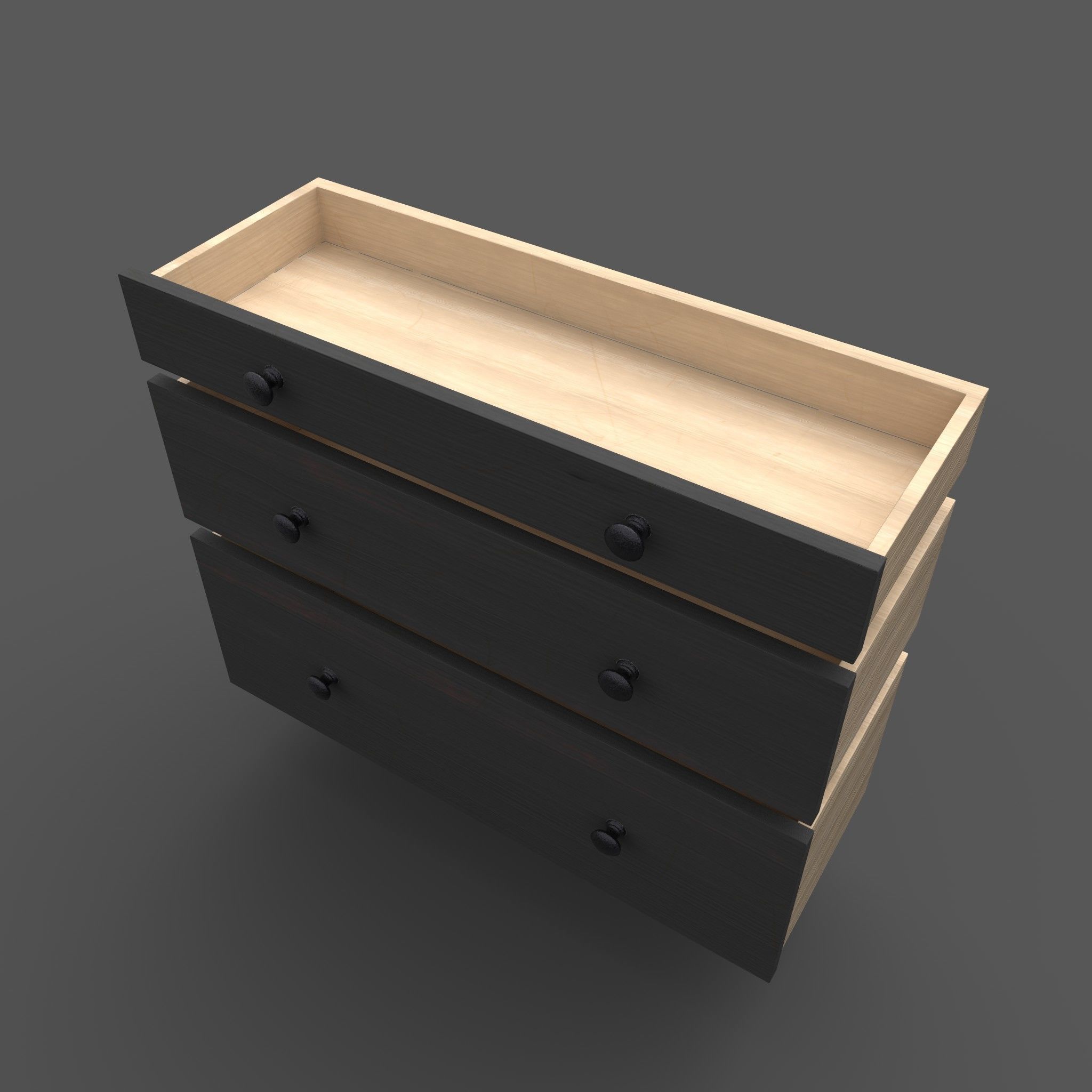 Hemnes Cabinet Low-poly 3D model_2