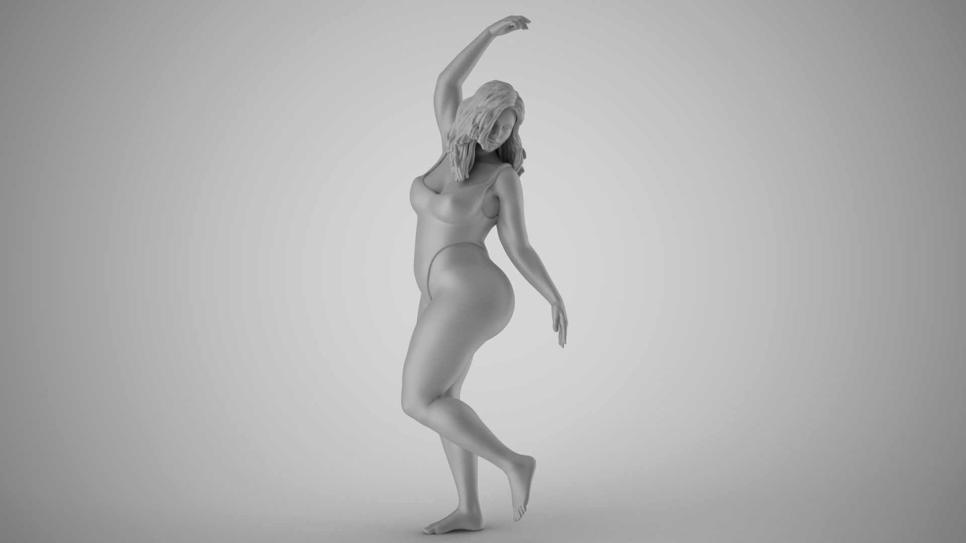 Girl Showing Herself 4 3D print model_2