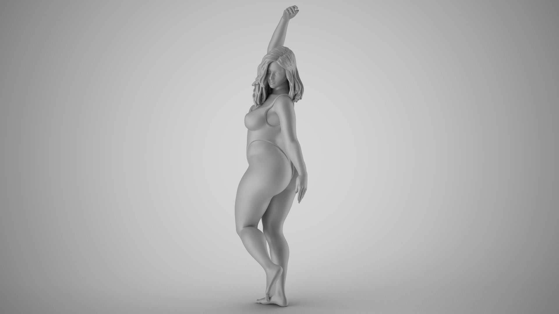 Girl Showing Herself 4 3D print model_3