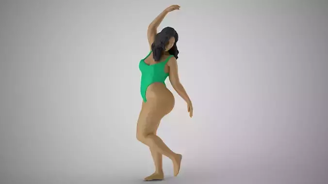 Girl Showing Herself 4 3D print model