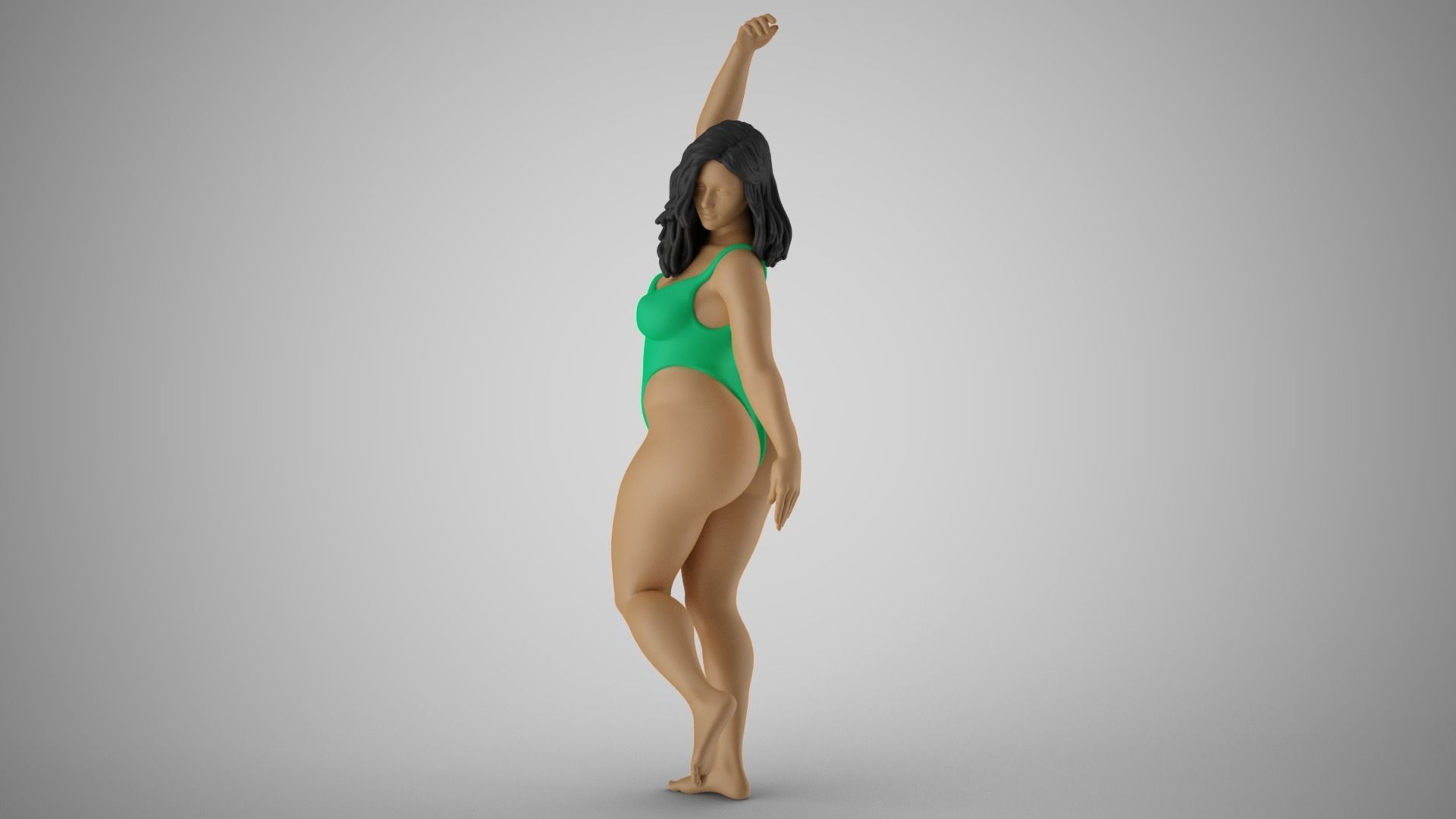 Girl Showing Herself 4 3D print model_4