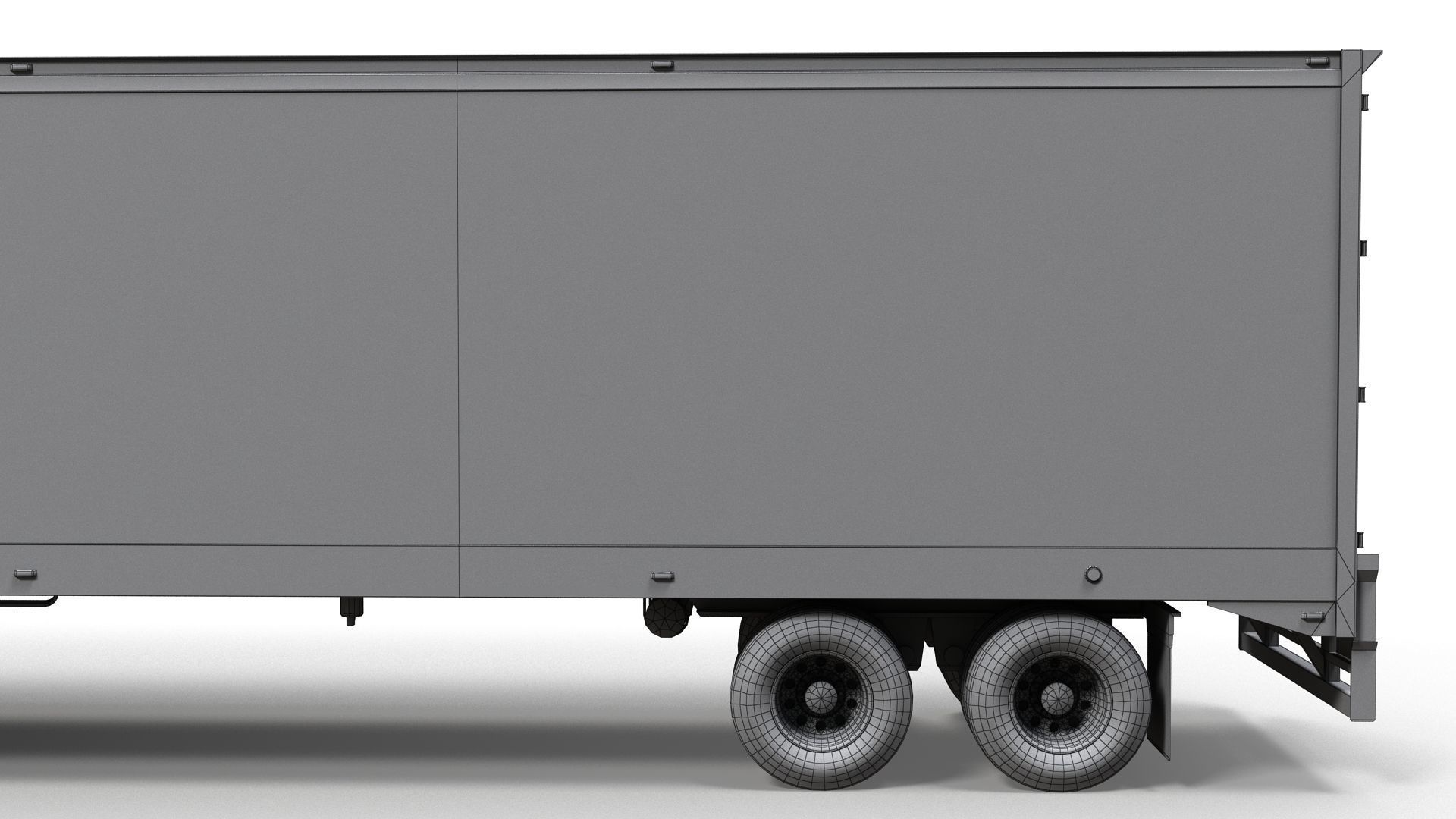 Refrigerated van trailer Low-poly 3D model_12