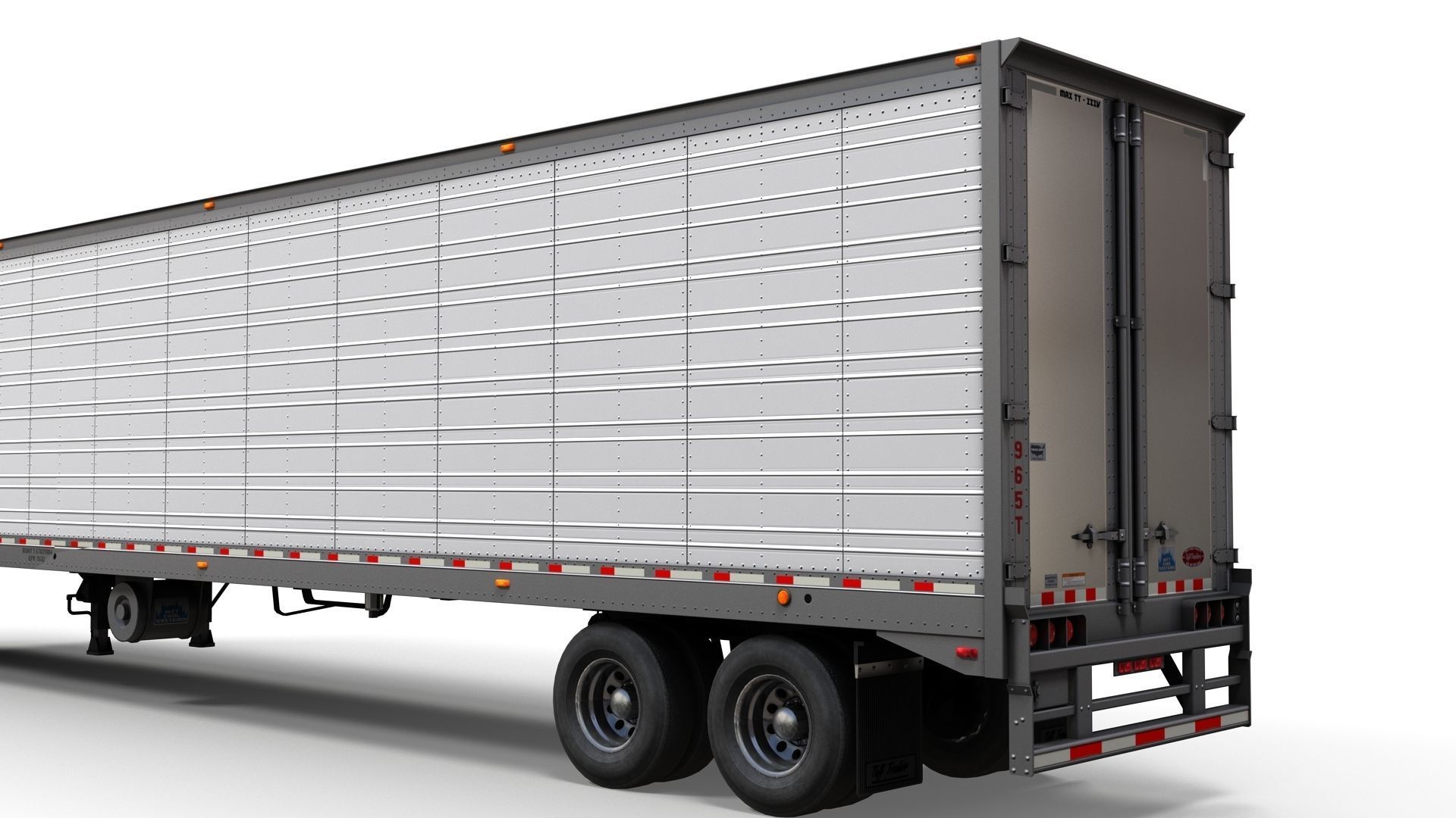 Refrigerated van trailer Low-poly 3D model_5