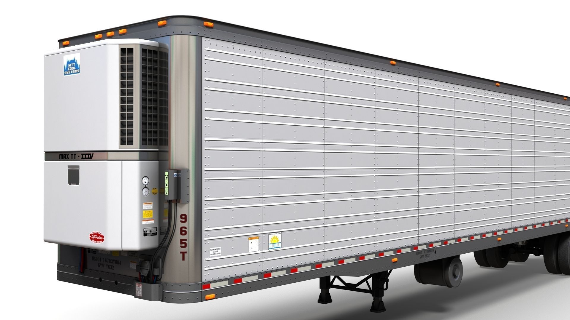 Refrigerated van trailer Low-poly 3D model_6