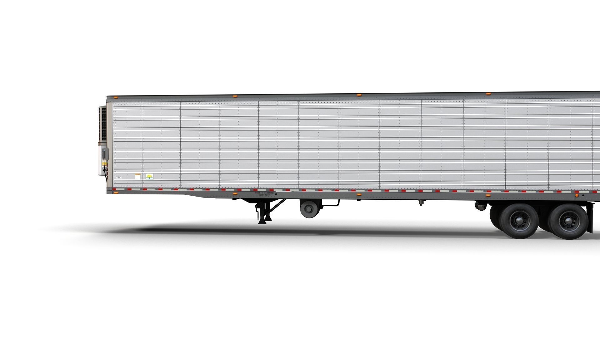 Refrigerated van trailer Low-poly 3D model_2