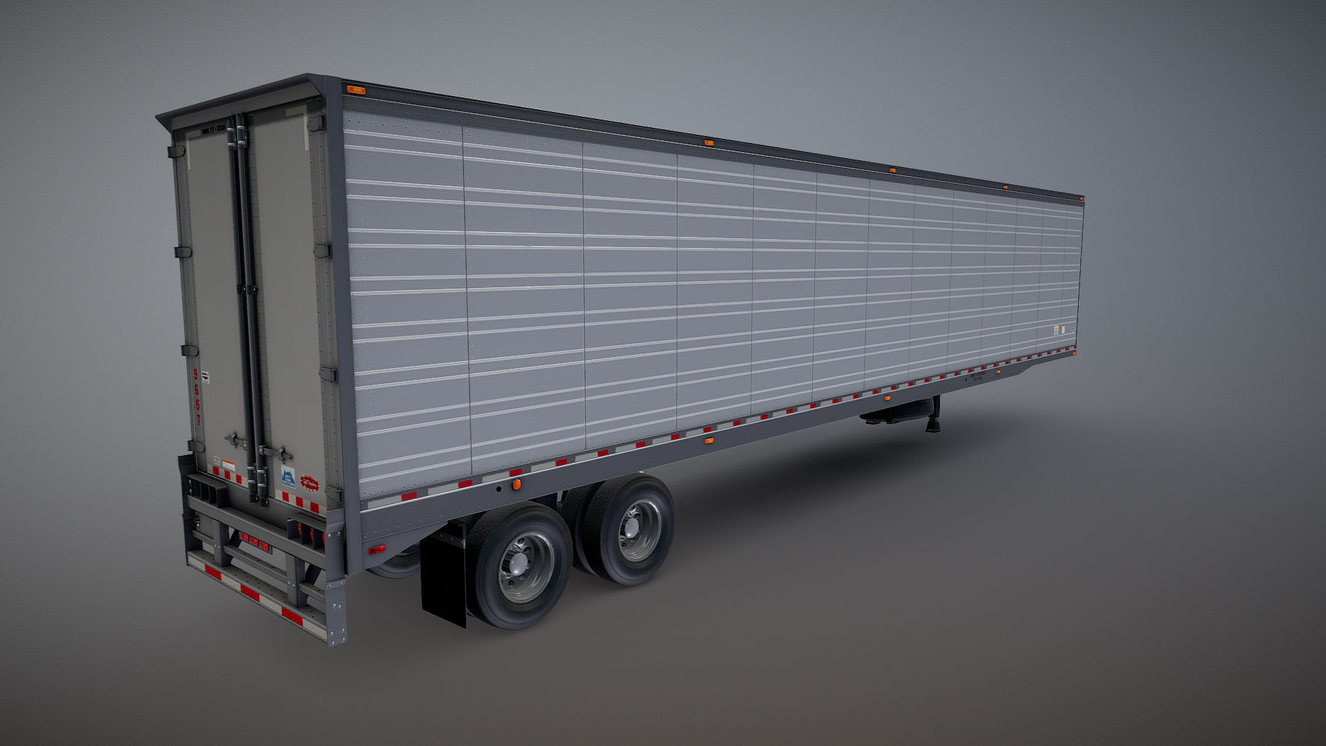 Refrigerated van trailer Low-poly 3D model_17