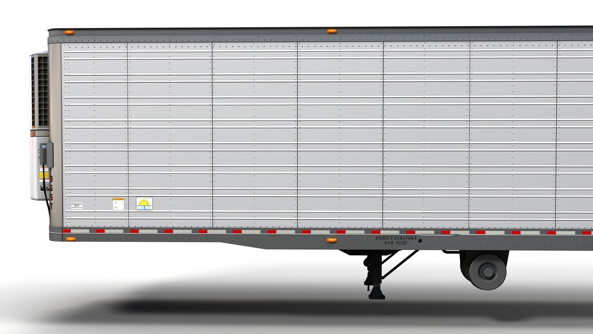 Refrigerated van trailer Low-poly 3D model_3