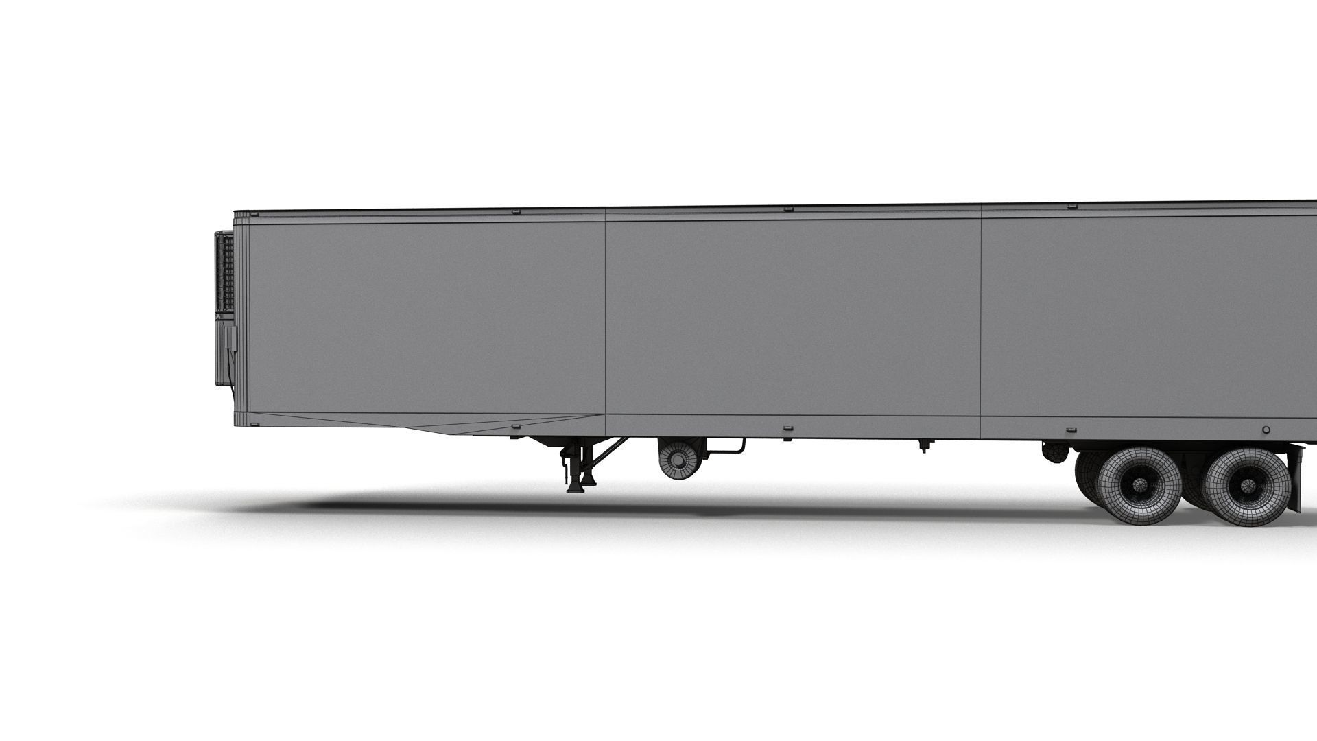 Refrigerated van trailer Low-poly 3D model_10