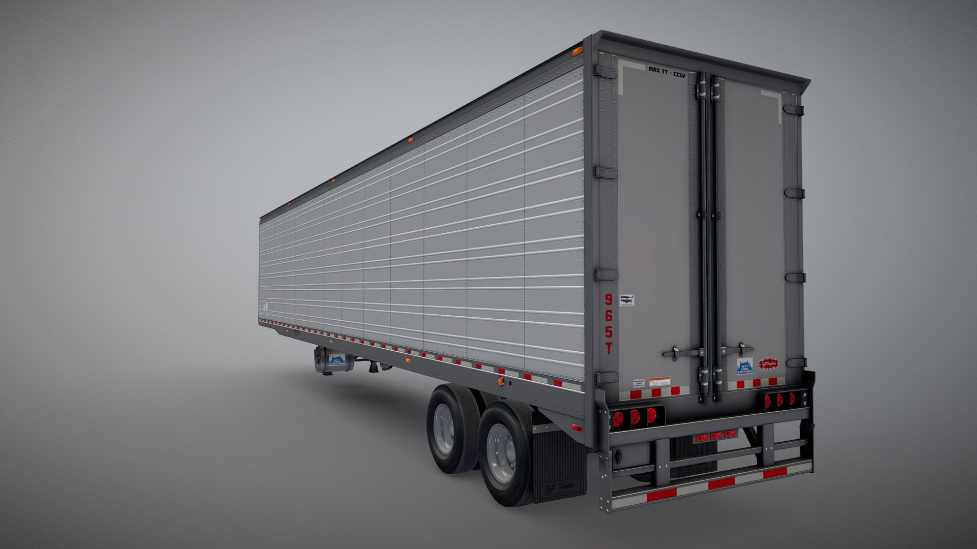 Refrigerated van trailer Low-poly 3D model_20