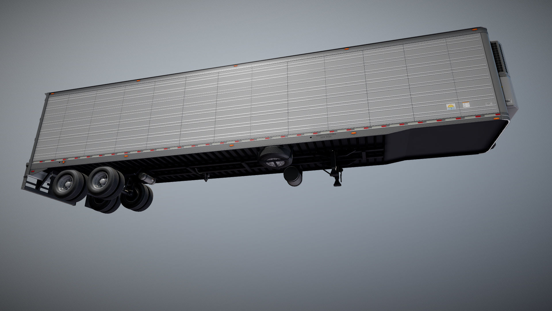 Refrigerated van trailer Low-poly 3D model_19