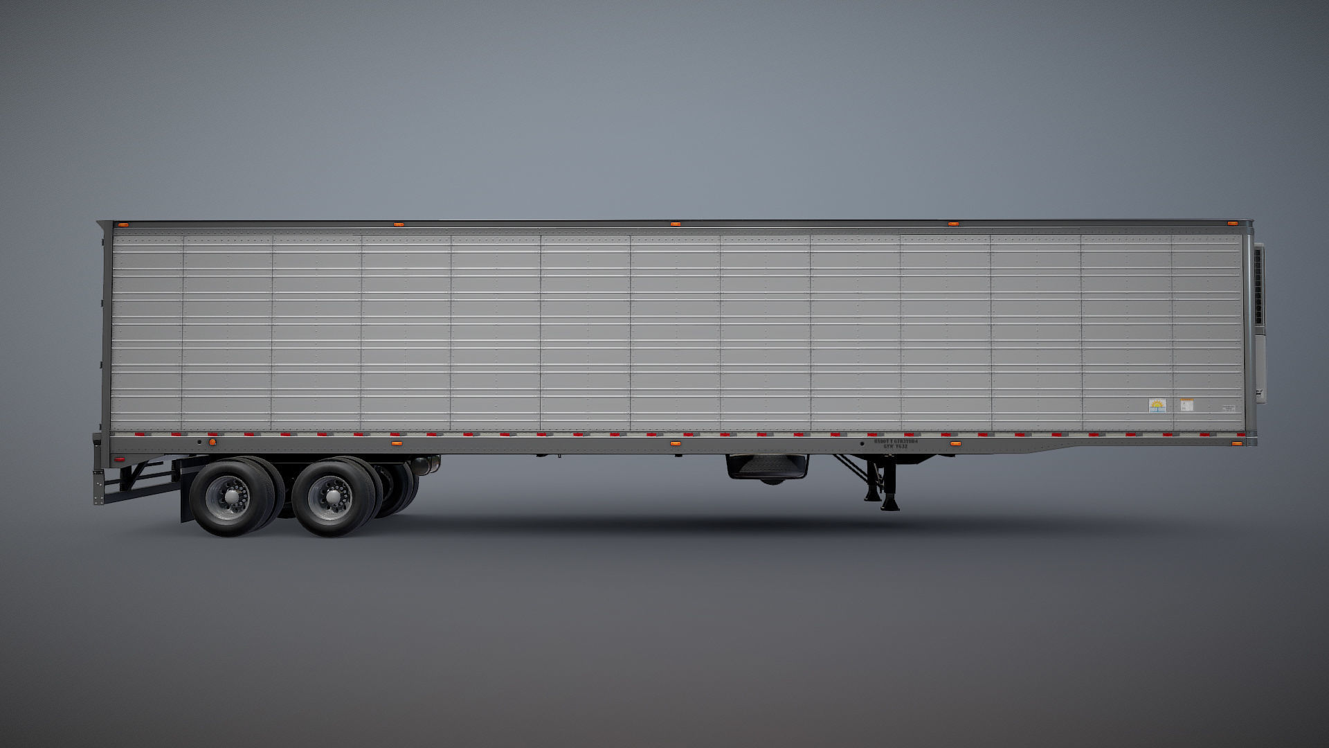 Refrigerated van trailer Low-poly 3D model_18
