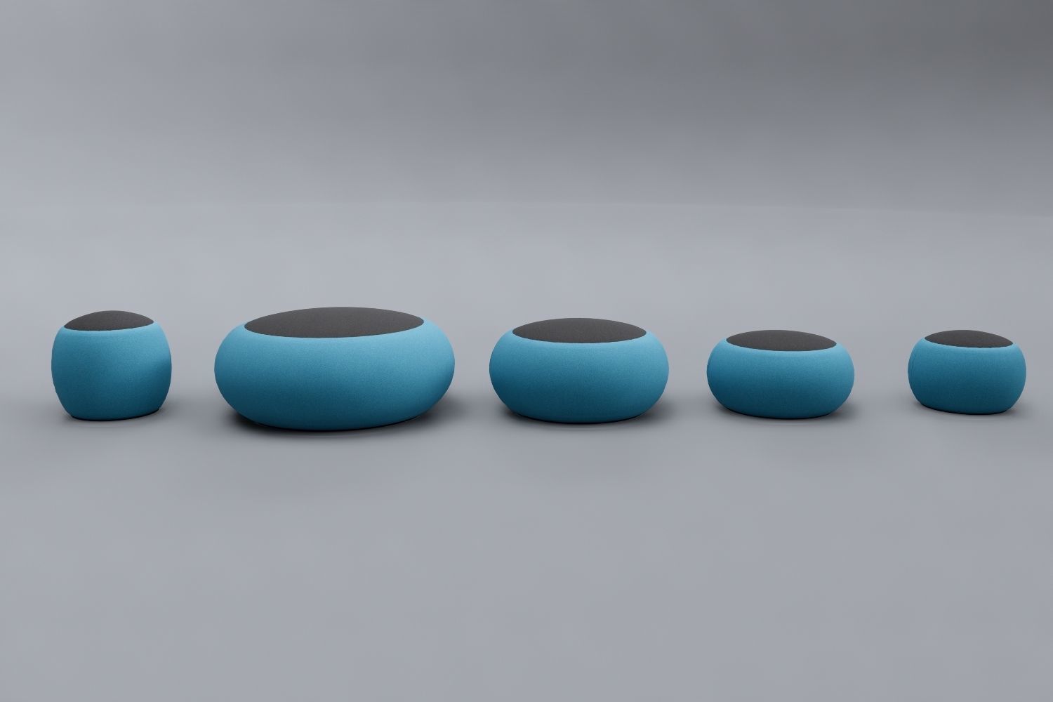 Seat Sets Various Sizes- Family for Revit 3D model_31