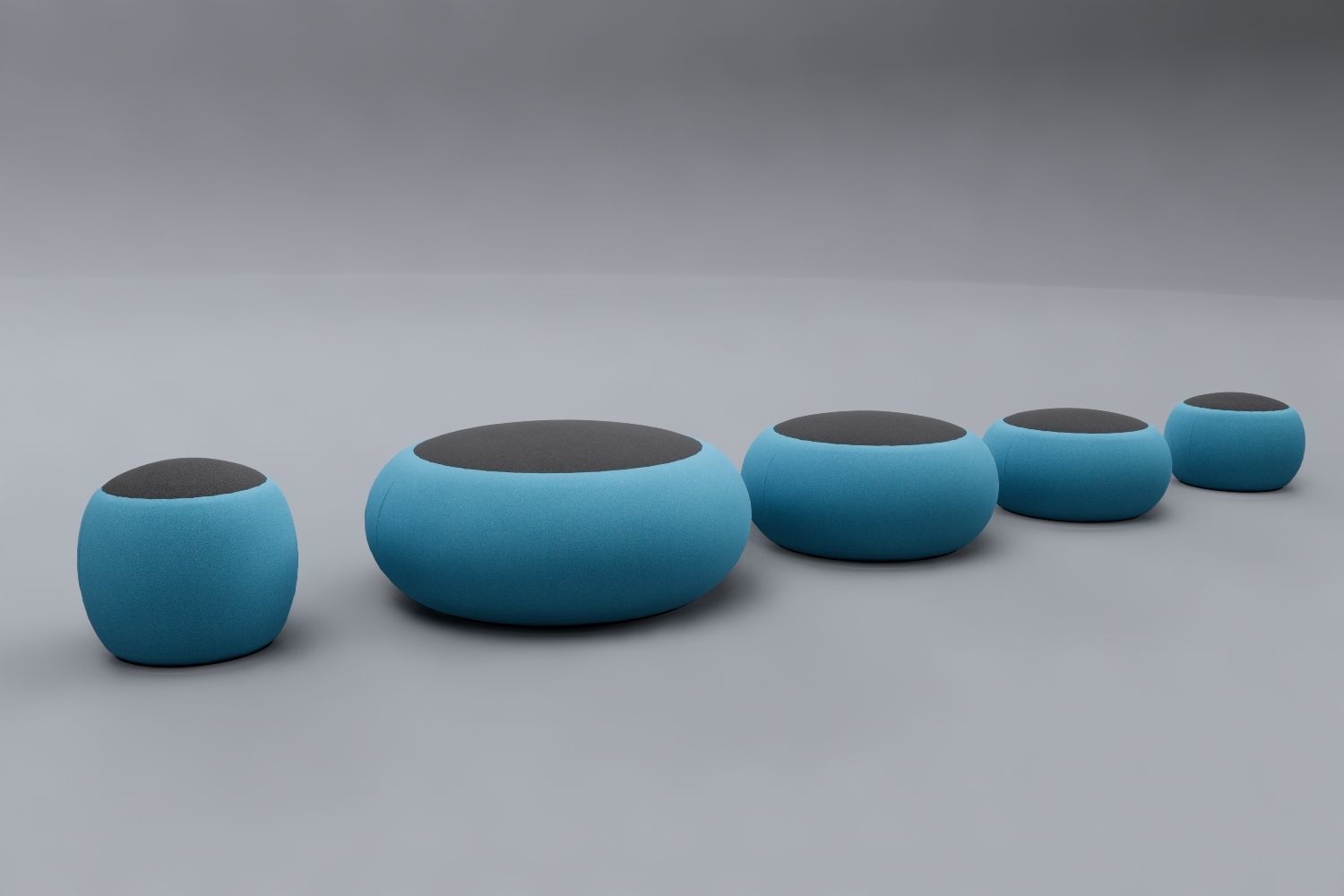 Seat Sets Various Sizes- Family for Revit 3D model_32