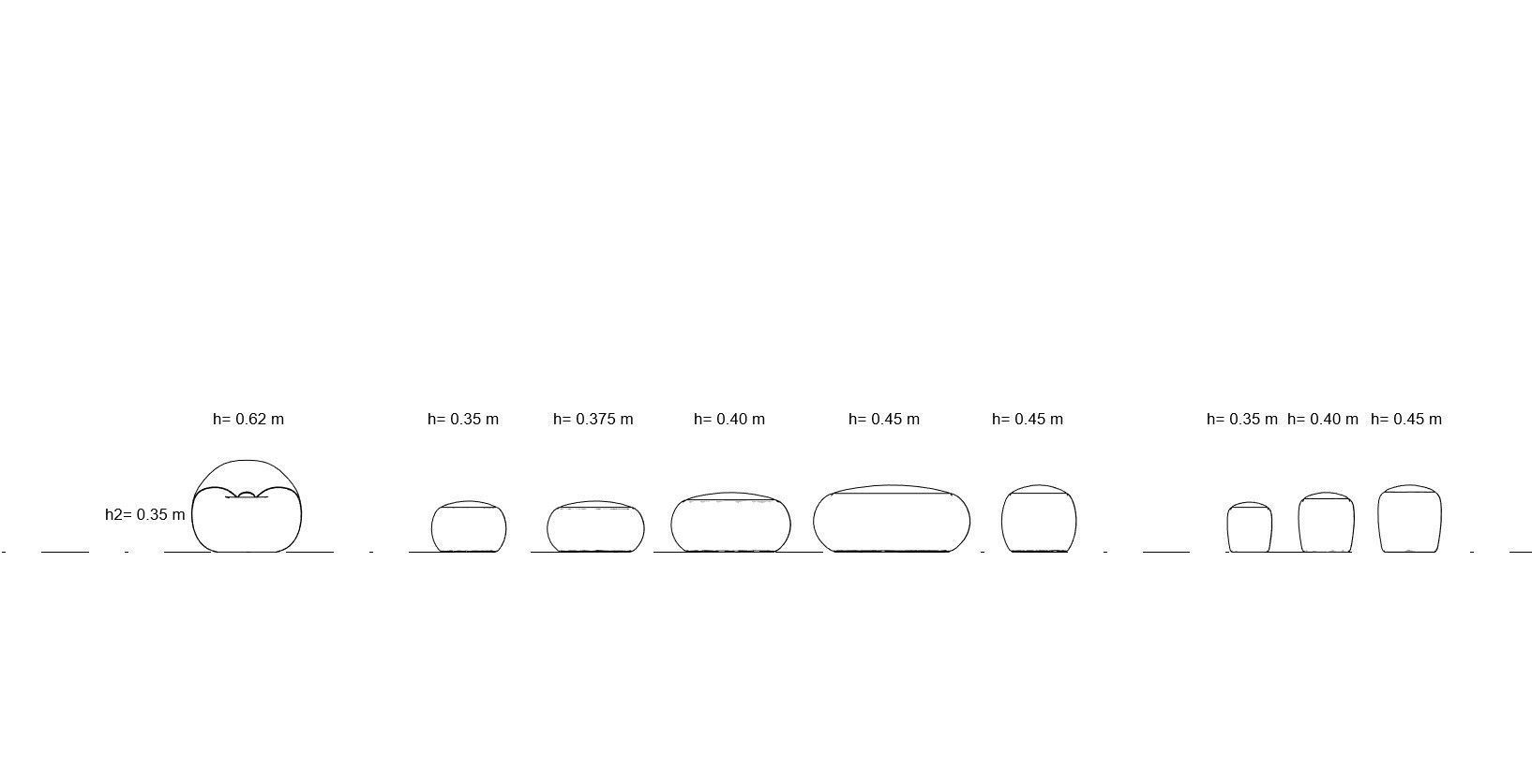 Seat Sets Various Sizes- Family for Revit 3D model_42