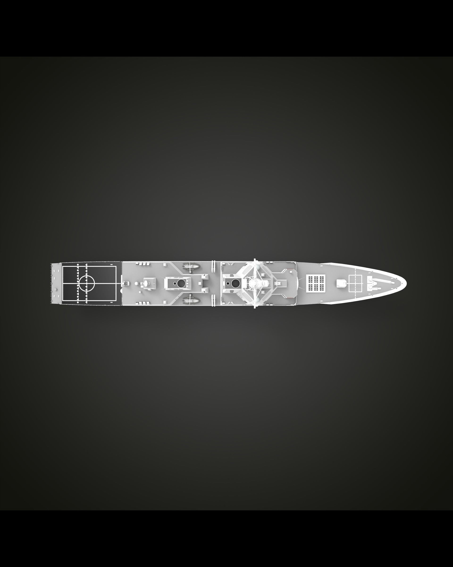 Destroyer ship 3d printed hobart class 3D print model_5