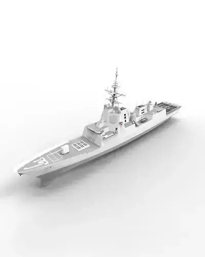 Destroyer ship 3d printed hobart class 3D print model