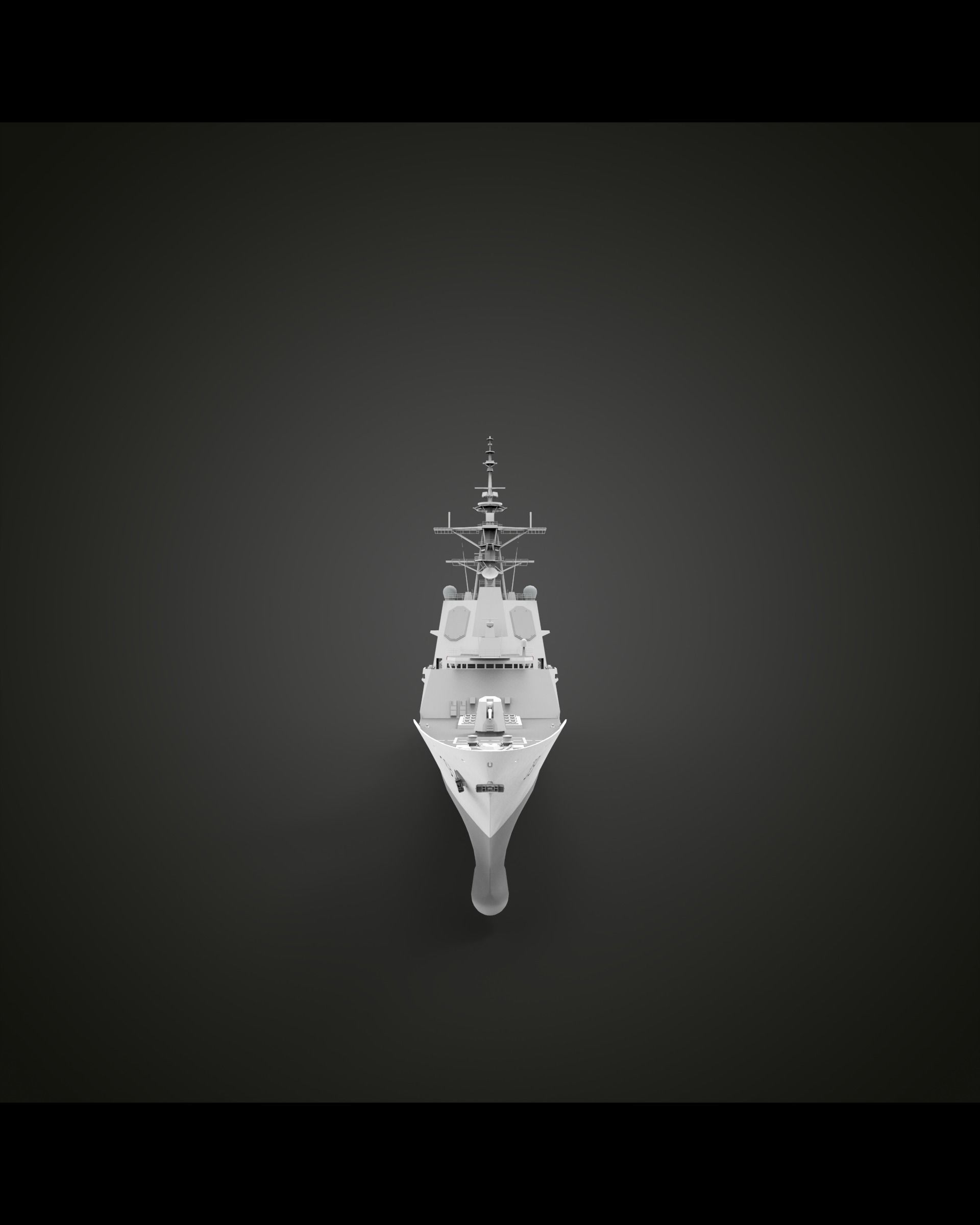 Destroyer ship 3d printed hobart class 3D print model_4