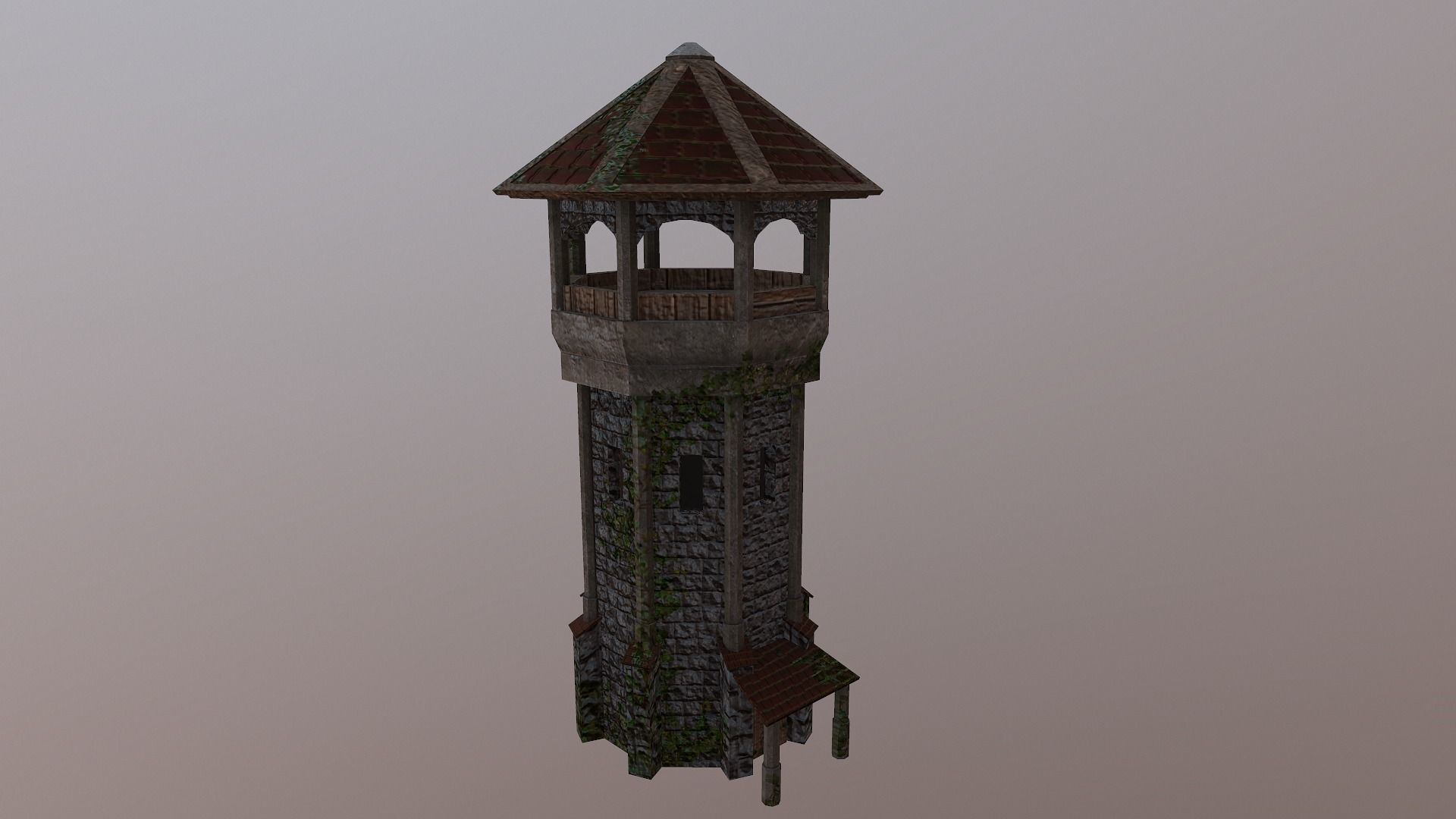 Archer Tower Level 10 Low-poly 3D model_20