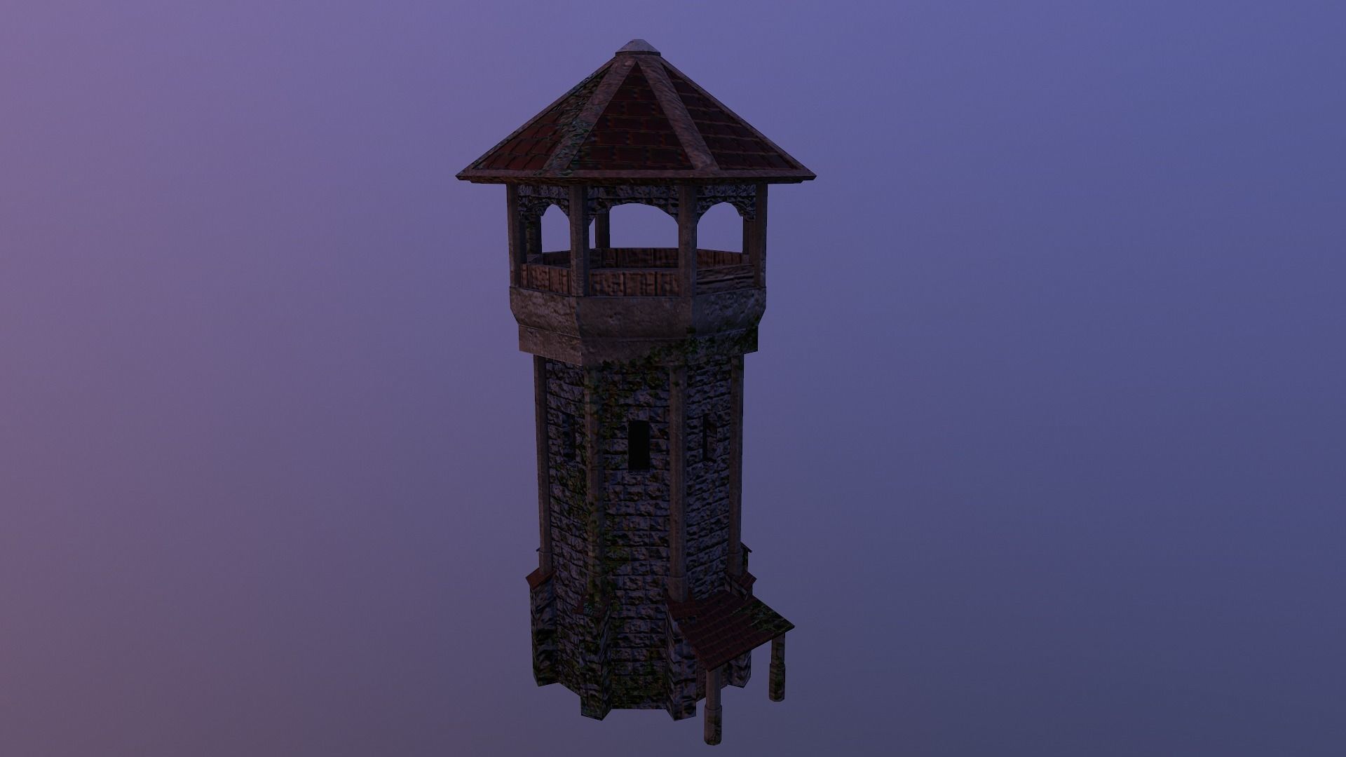 Archer Tower Level 10 Low-poly 3D model_31