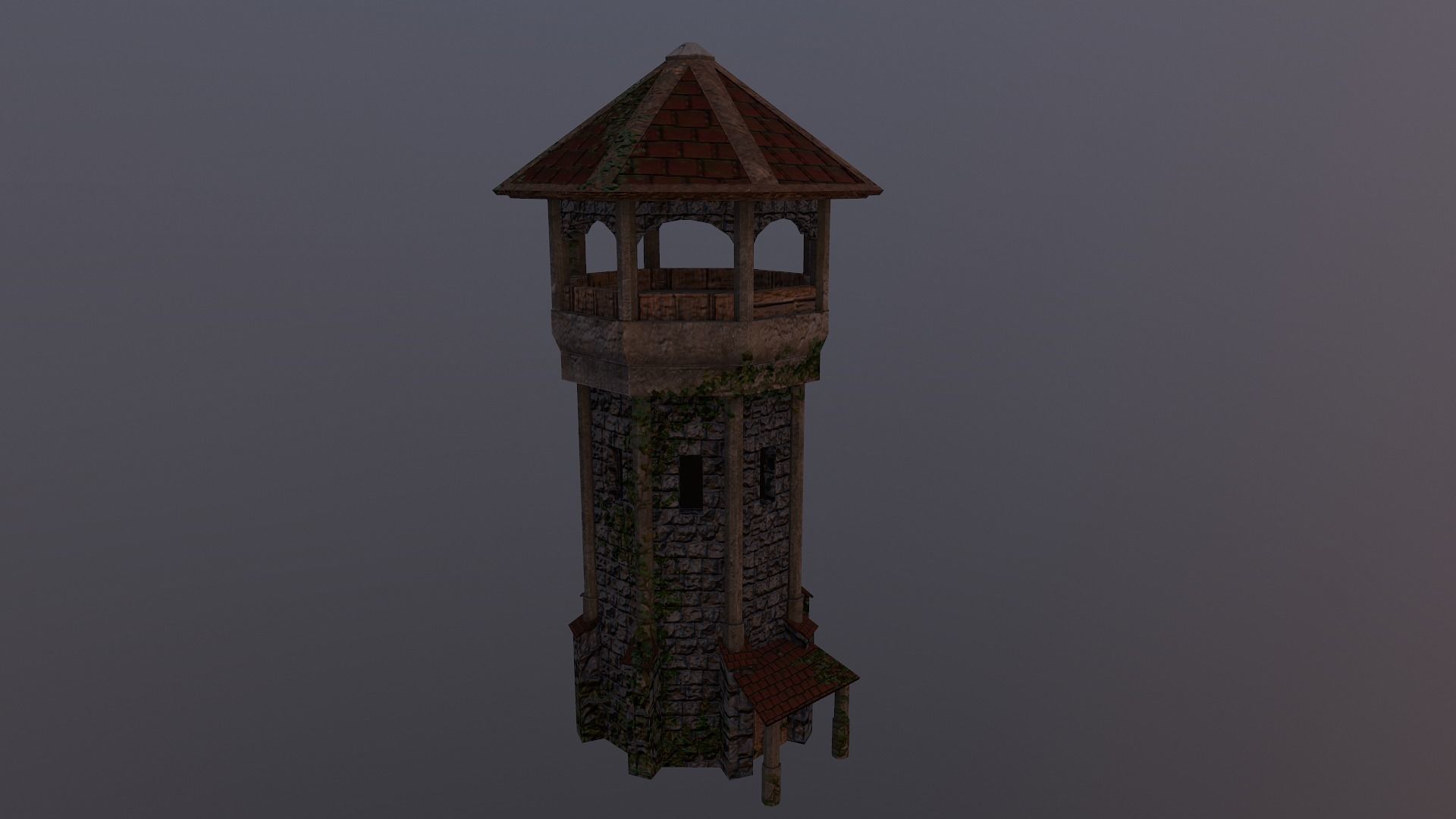 Archer Tower Level 10 Low-poly 3D model_27