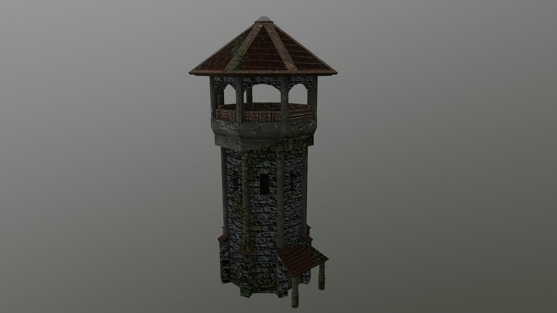 Archer Tower Level 10 Low-poly 3D model_32