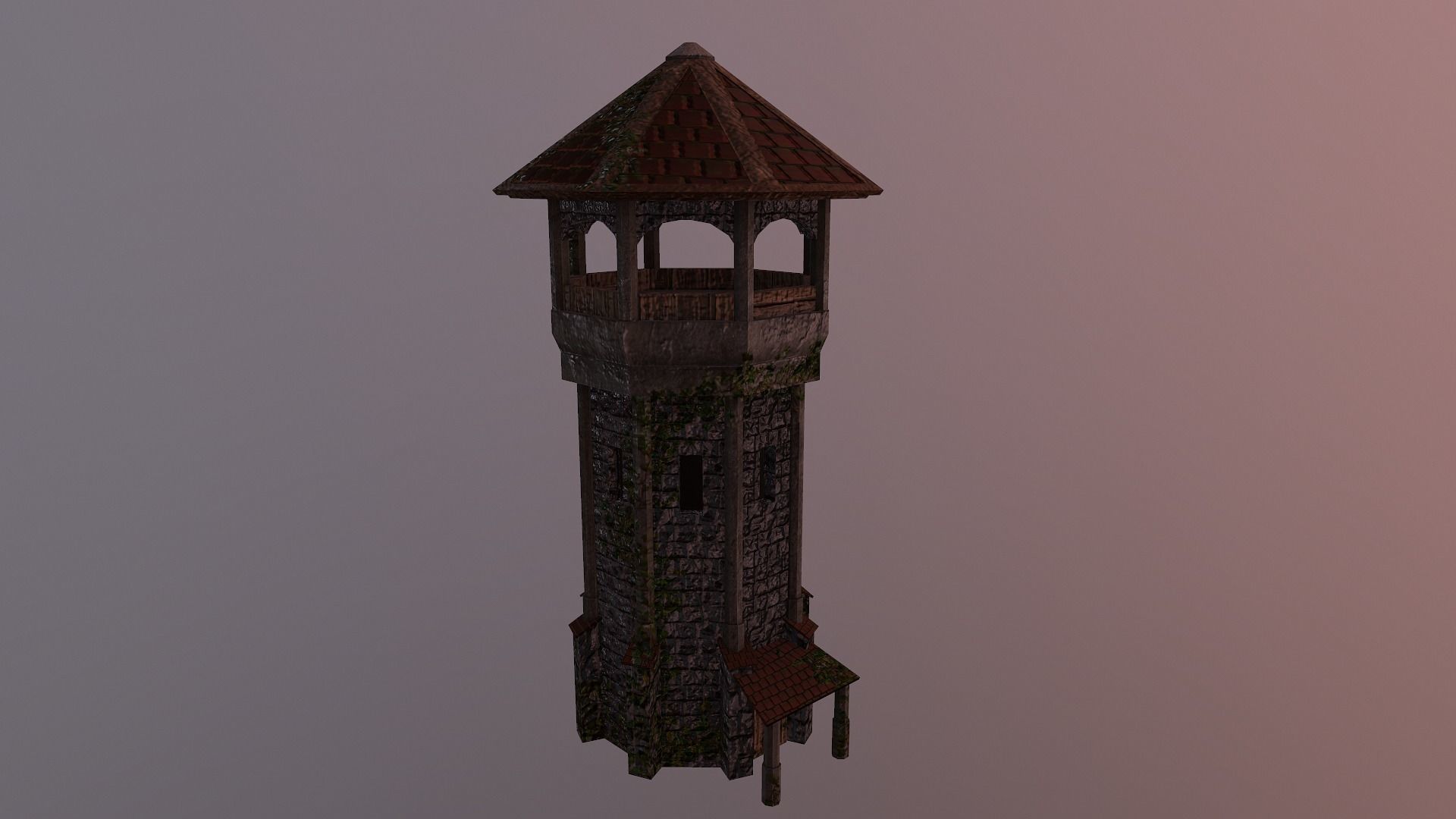 Archer Tower Level 10 Low-poly 3D model_34