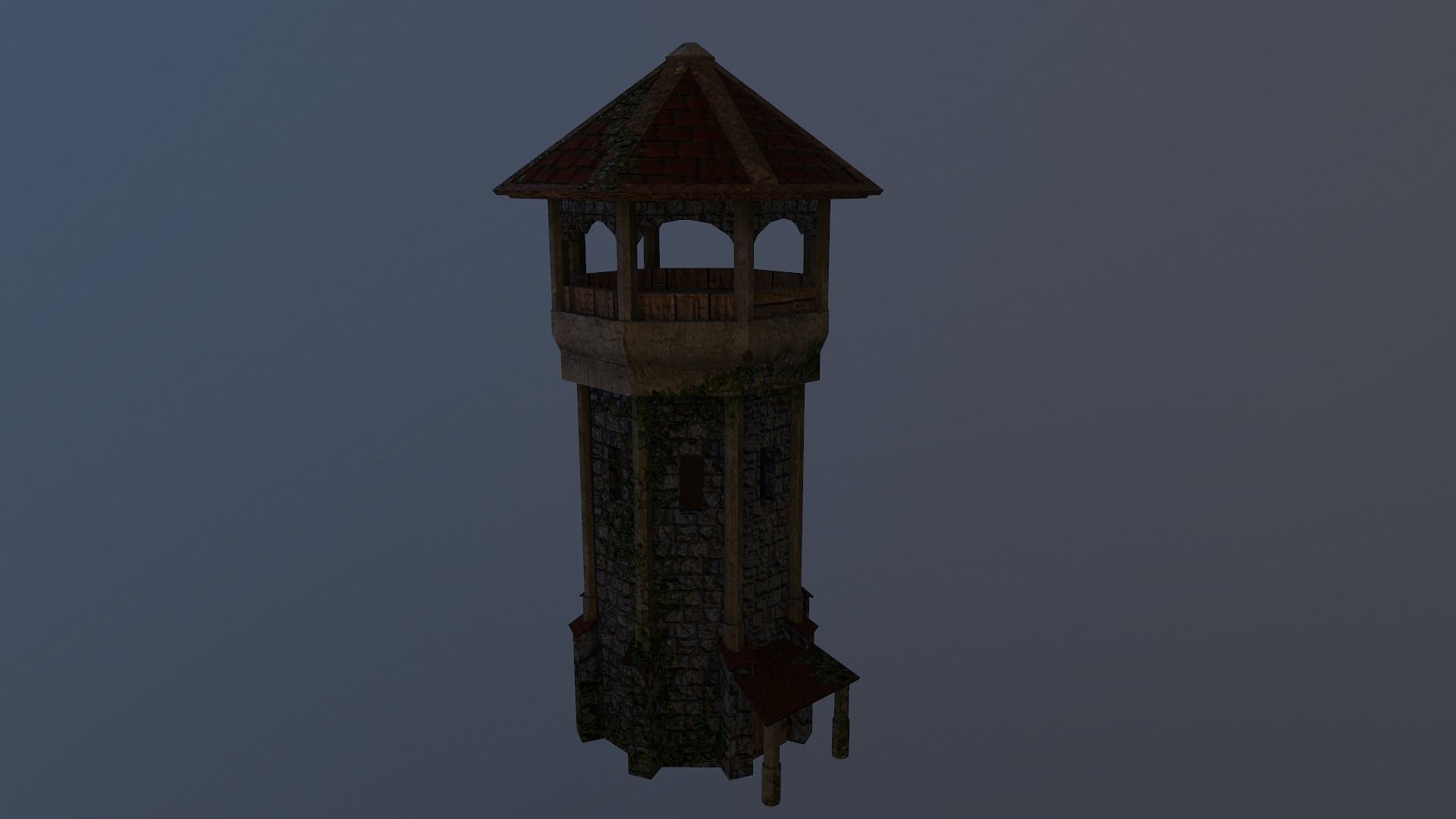 Archer Tower Level 10 Low-poly 3D model_24
