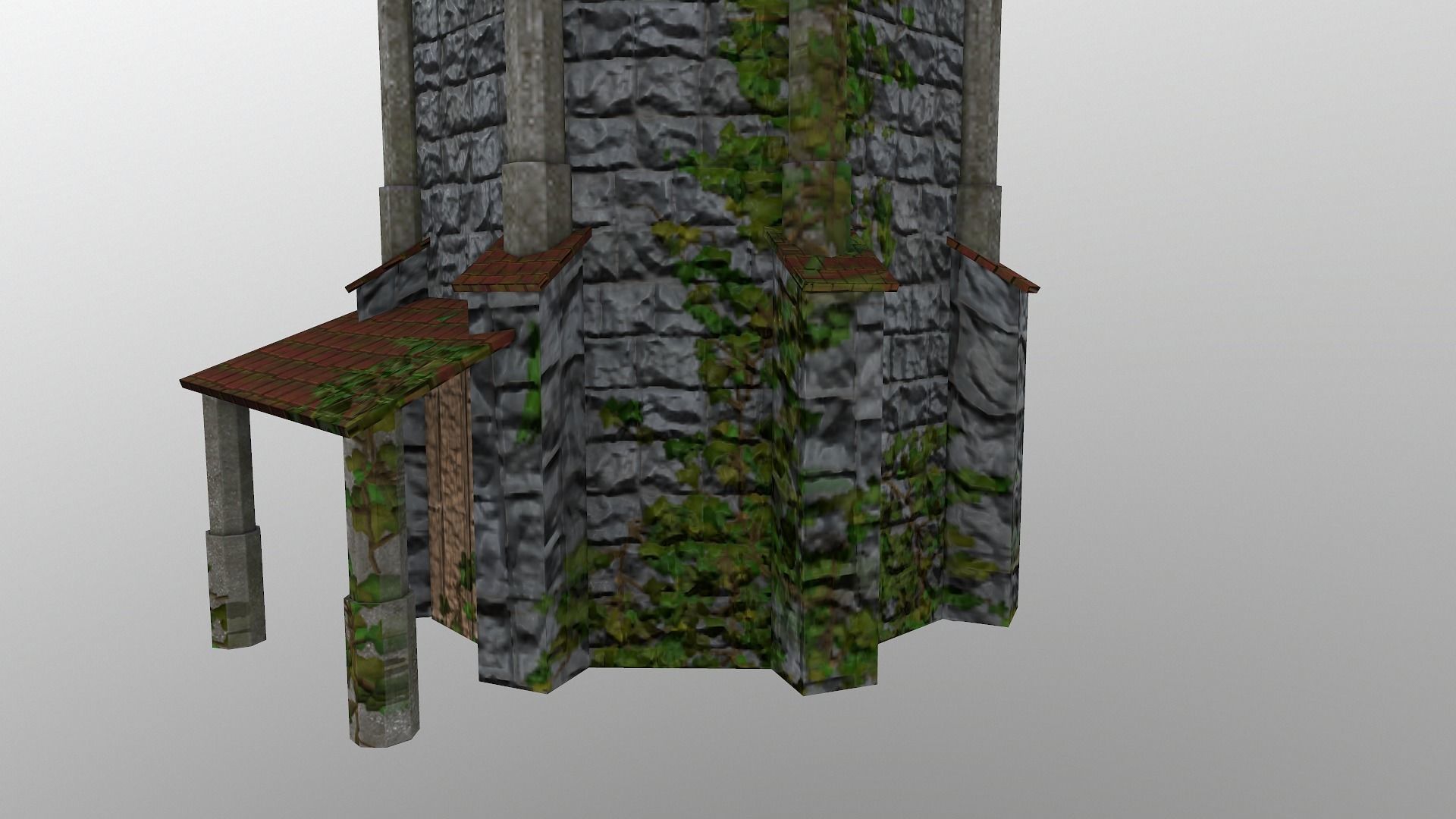 Archer Tower Level 10 Low-poly 3D model_15