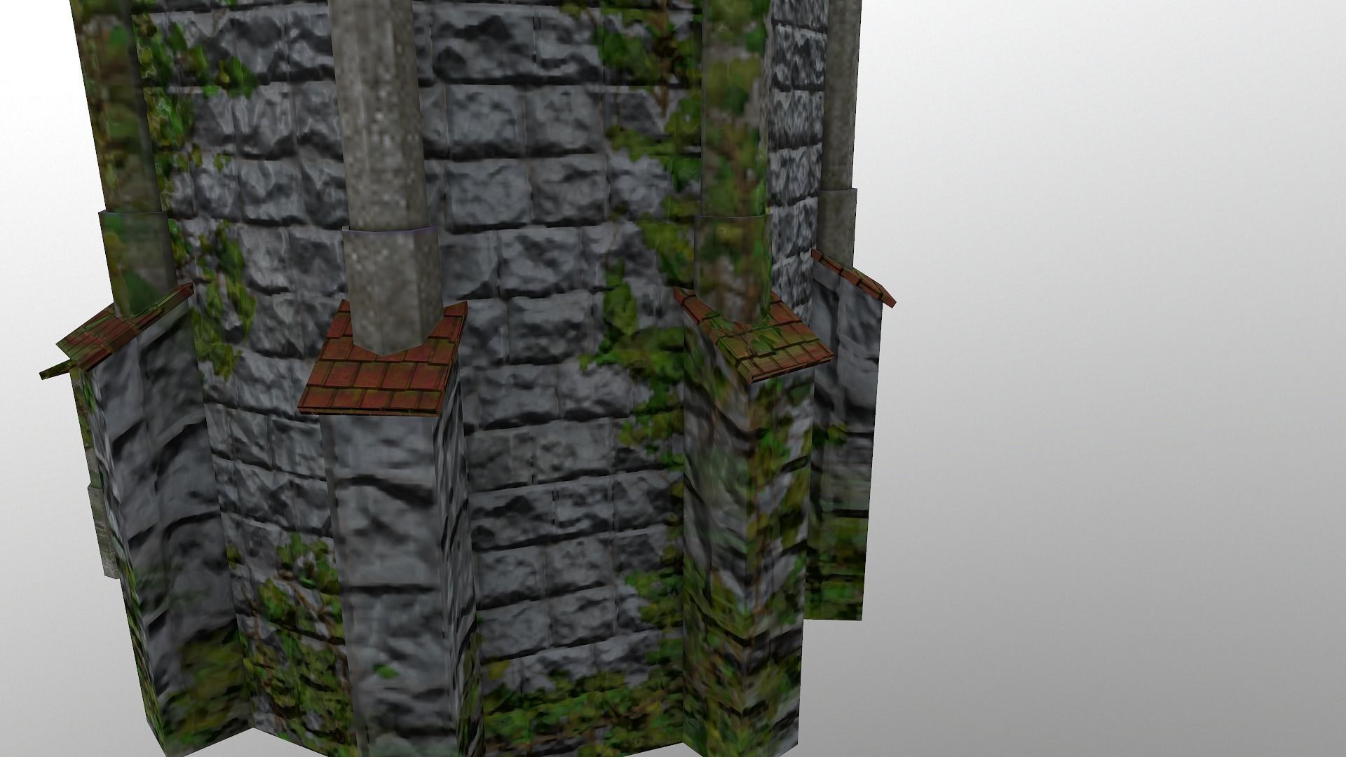 Archer Tower Level 10 Low-poly 3D model_16