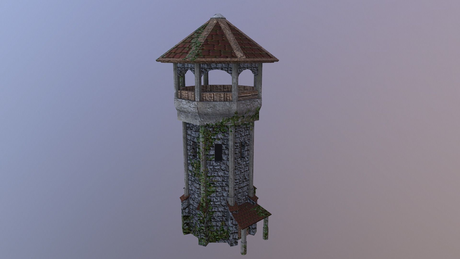 Archer Tower Level 10 Low-poly 3D model_21