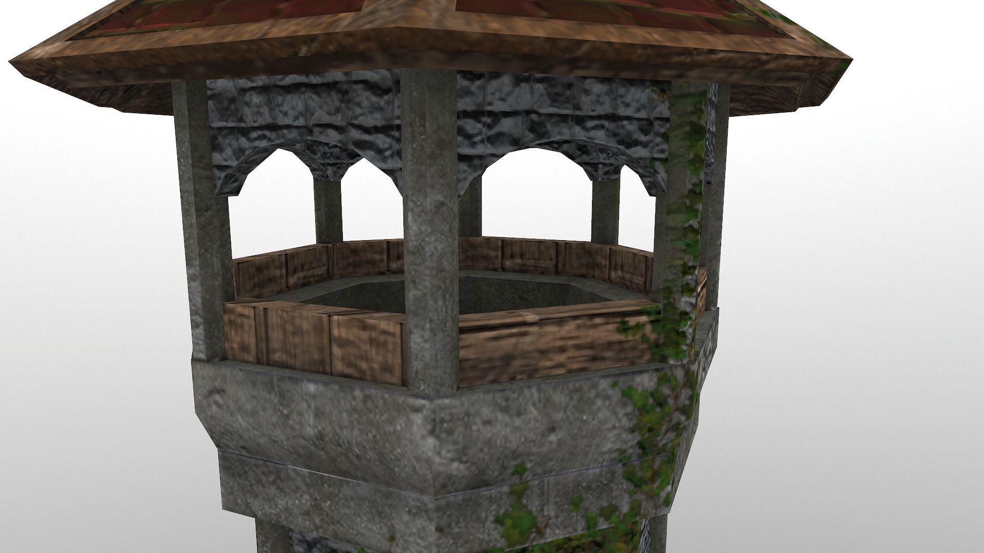 Archer Tower Level 10 Low-poly 3D model_11