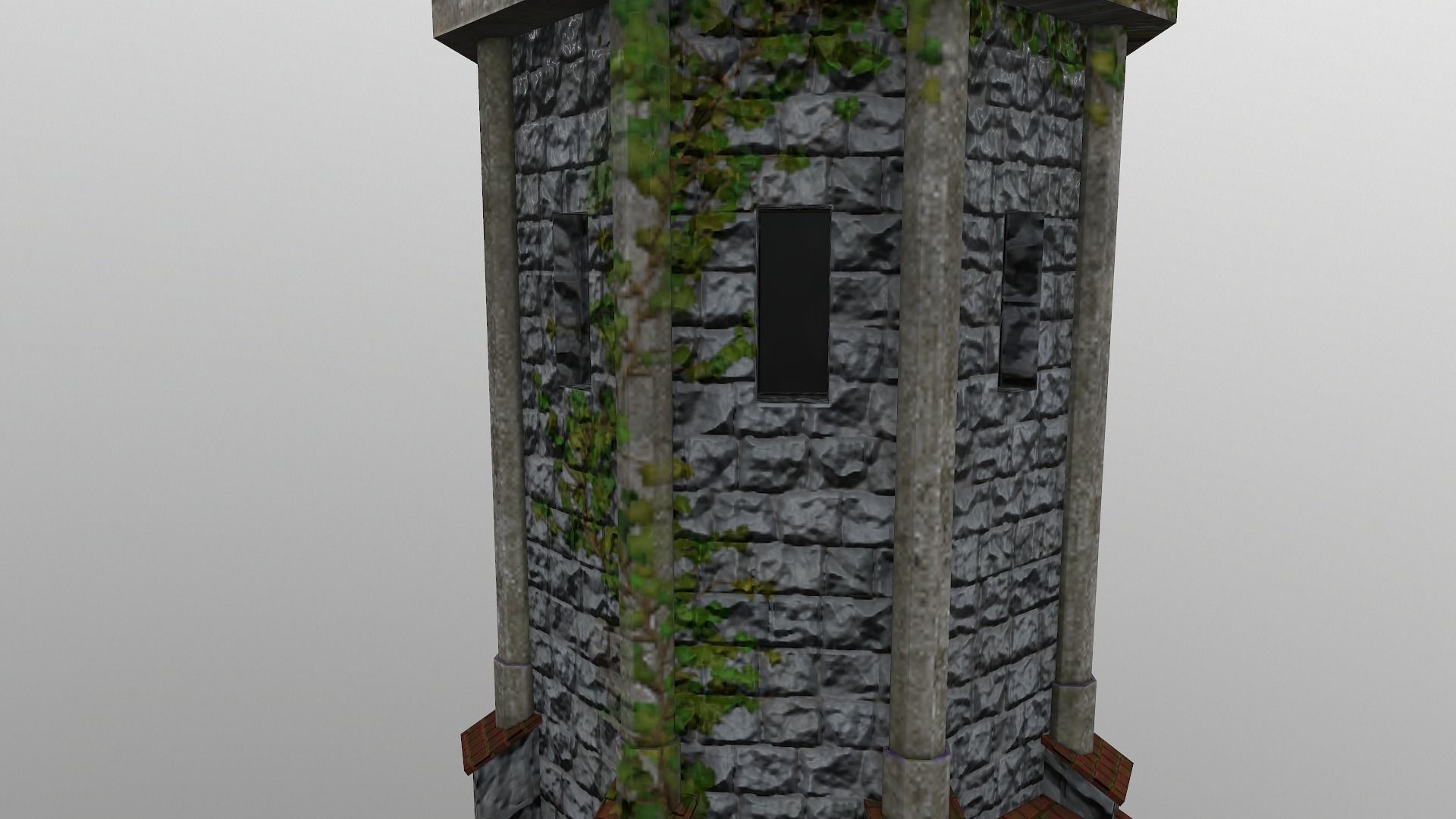 Archer Tower Level 10 Low-poly 3D model_13