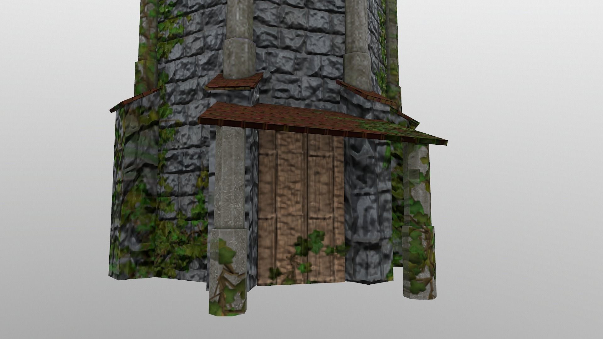 Archer Tower Level 10 Low-poly 3D model_14