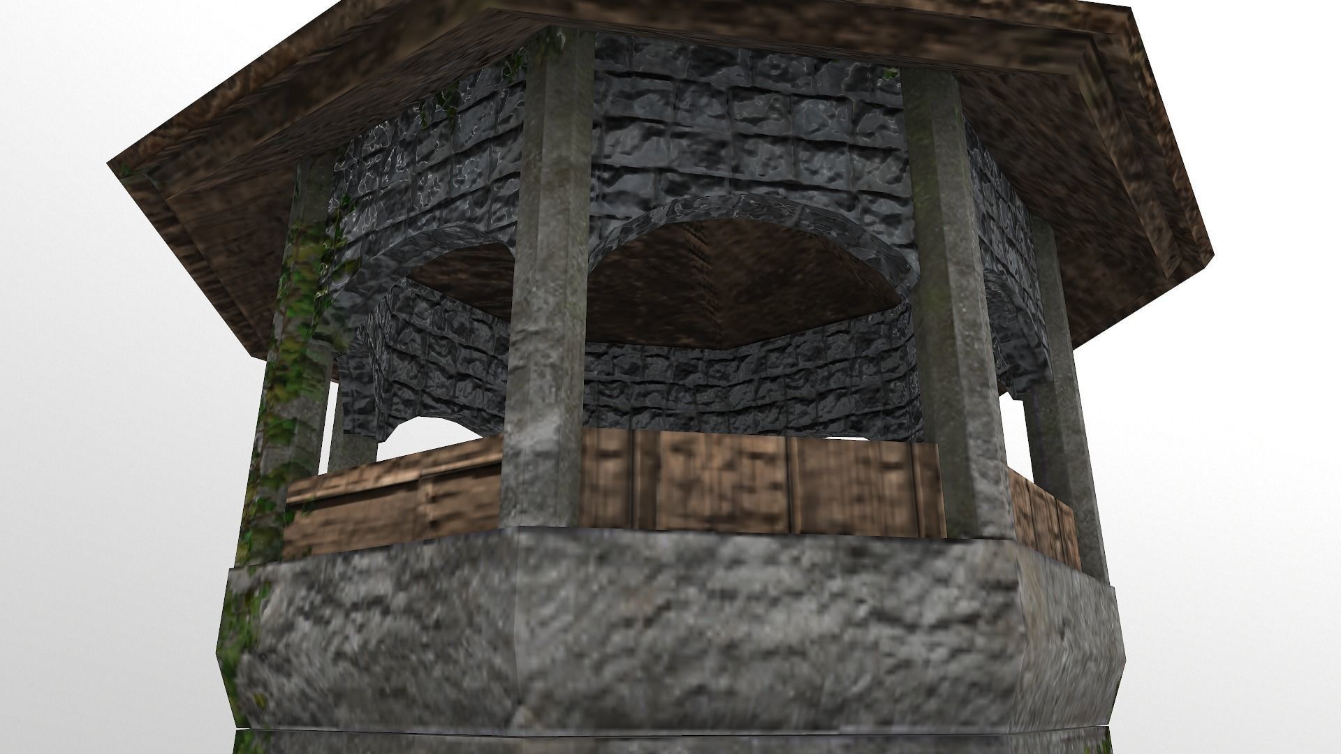 Archer Tower Level 10 Low-poly 3D model_10