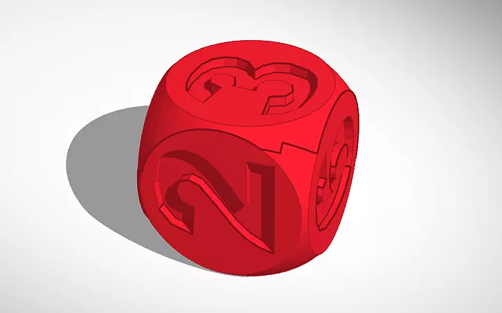 Dice with numbers Free 3D model