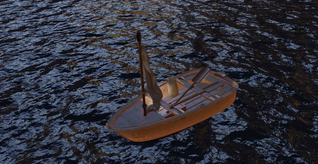 Wooden Boat 3D model_6
