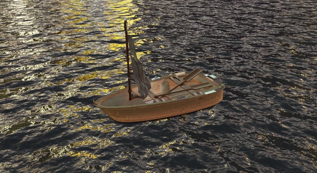 Wooden Boat 3D model_3