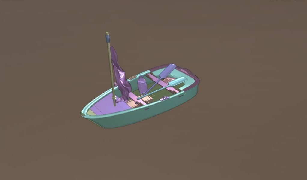 Wooden Boat 3D model_12