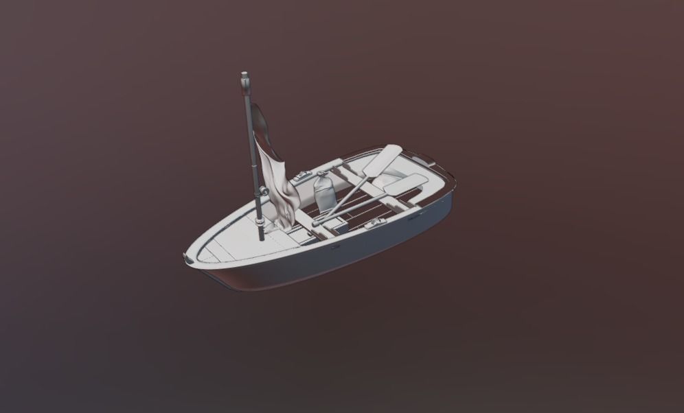 Wooden Boat 3D model_11