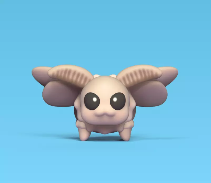Cute Moth 3D print model_0