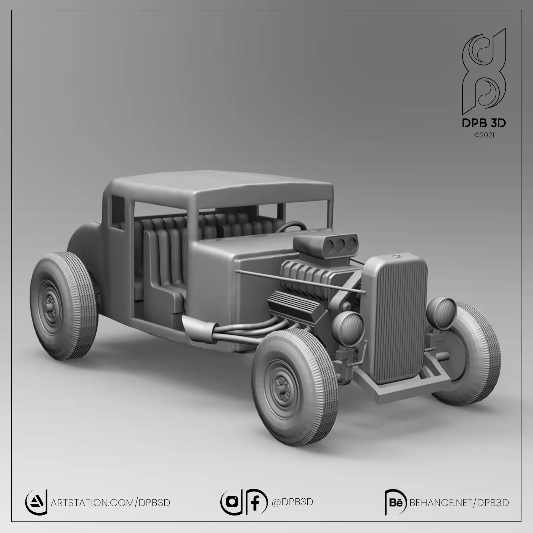 HOT ROD 3D print model_0