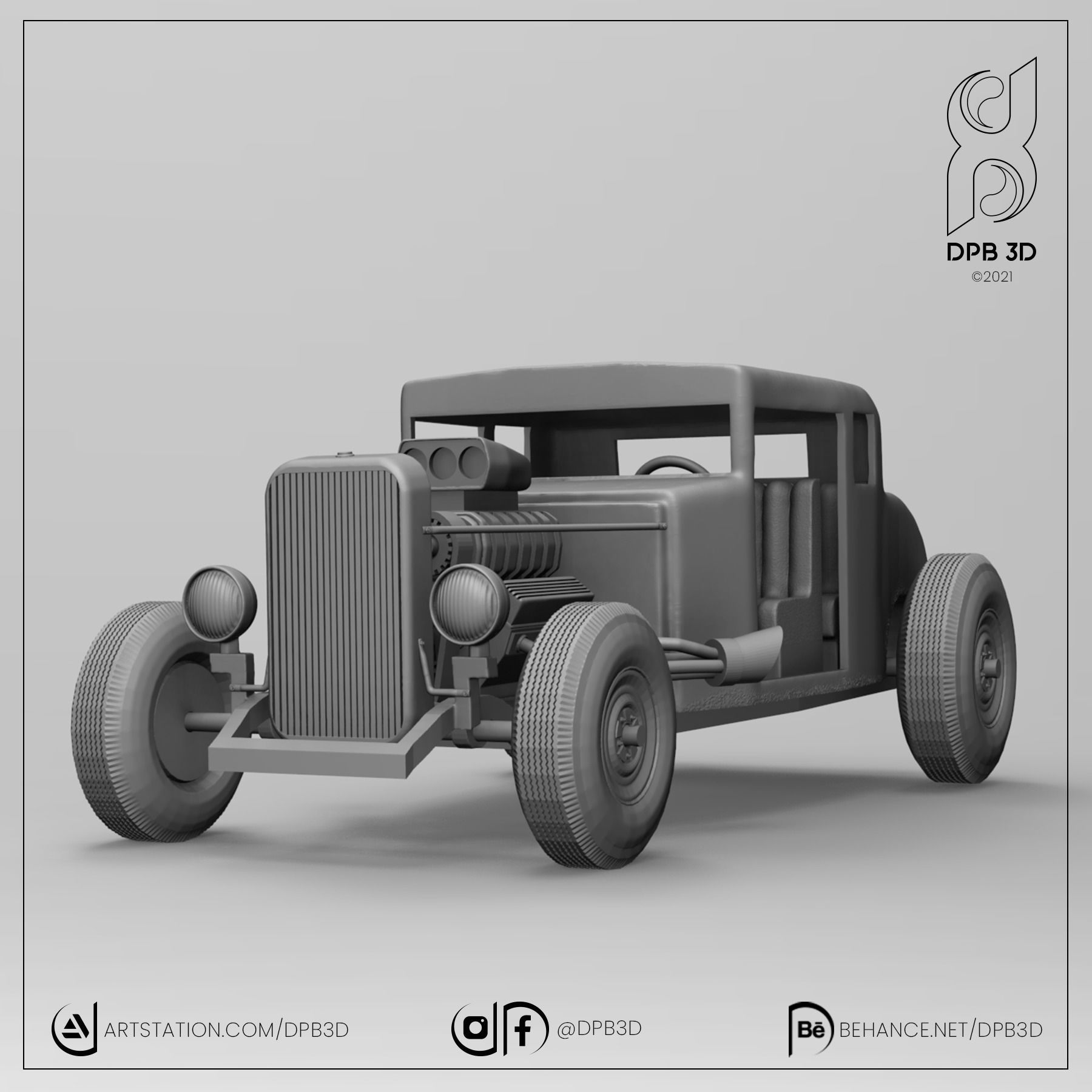 HOT ROD 3D print model_2