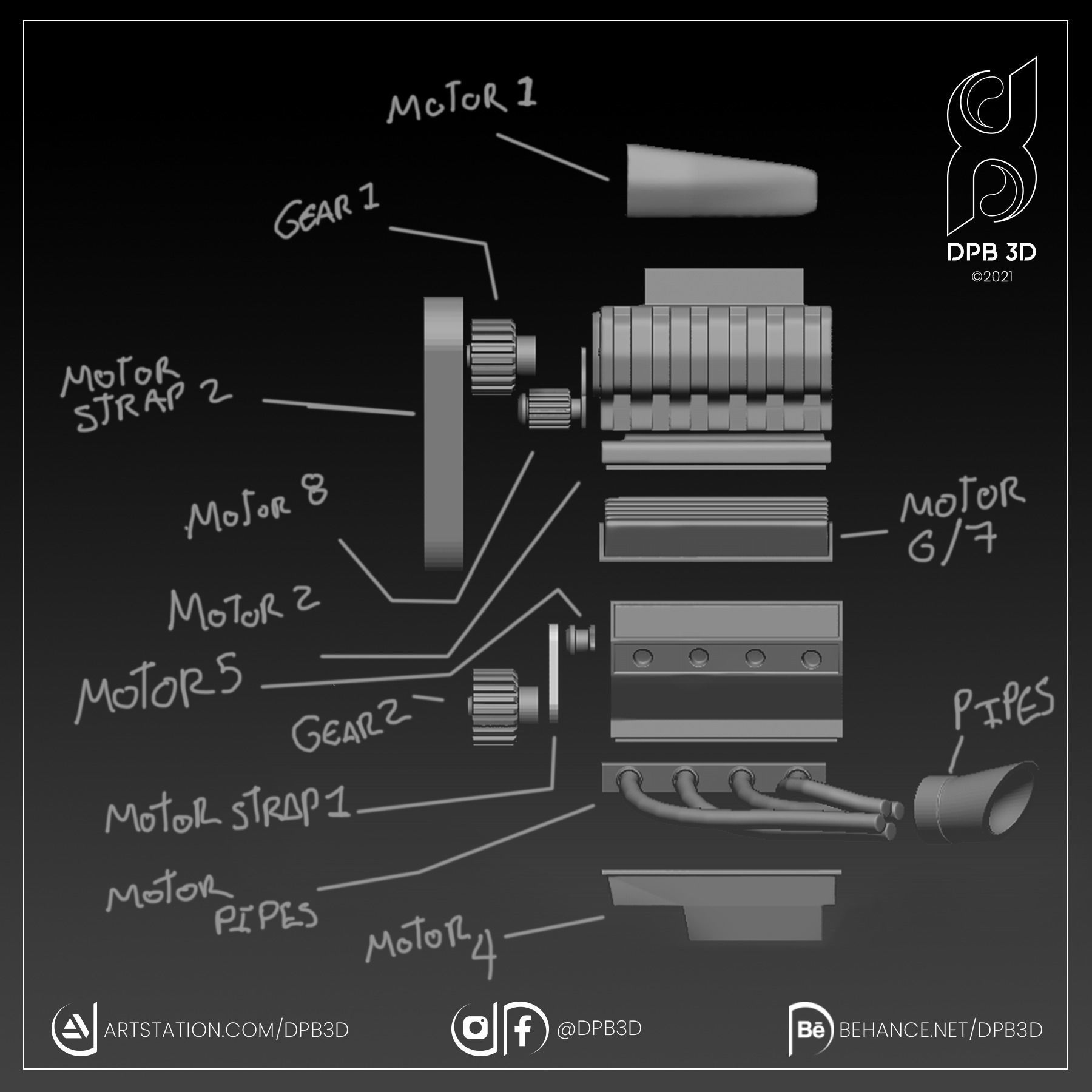 HOT ROD 3D print model_8