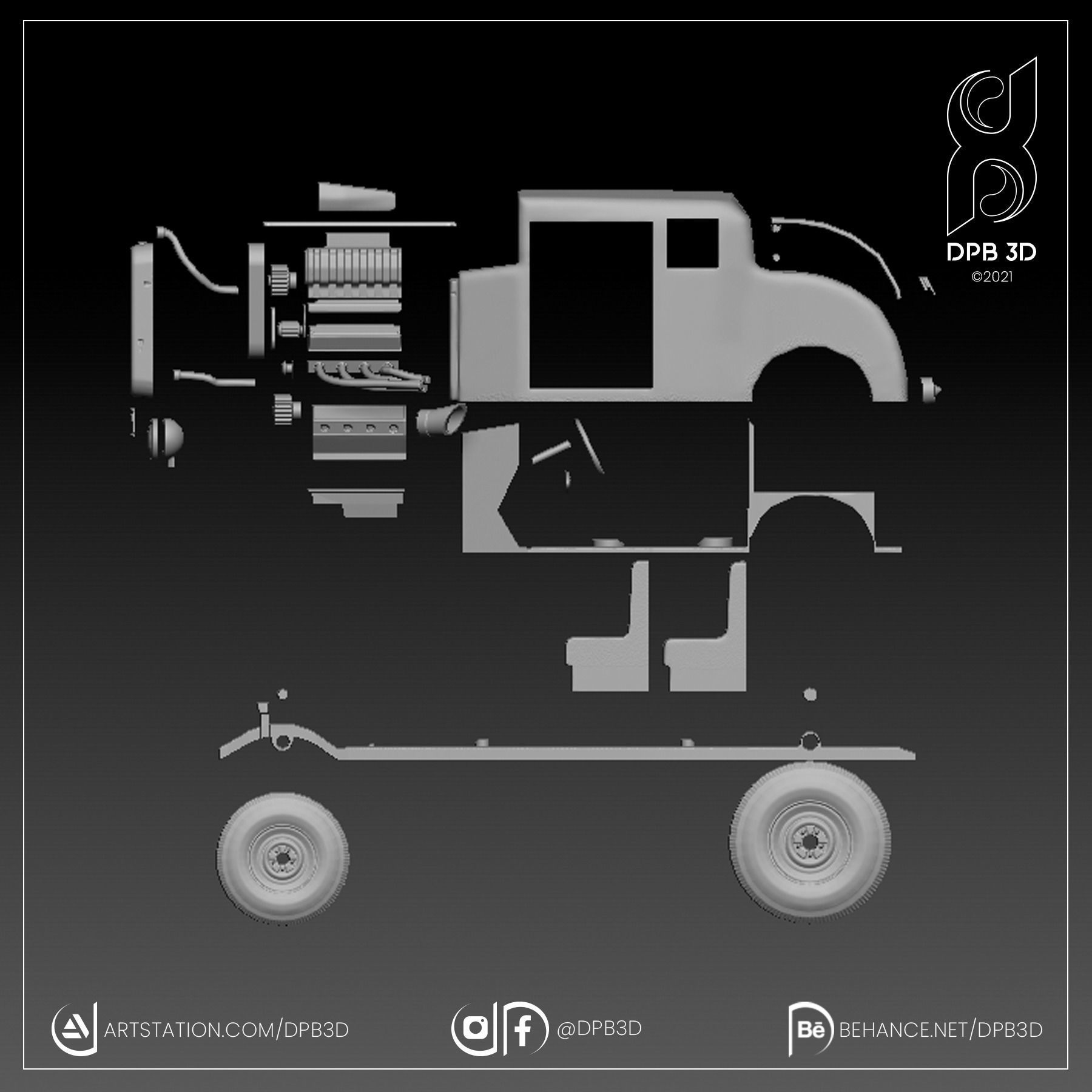 HOT ROD 3D print model_7