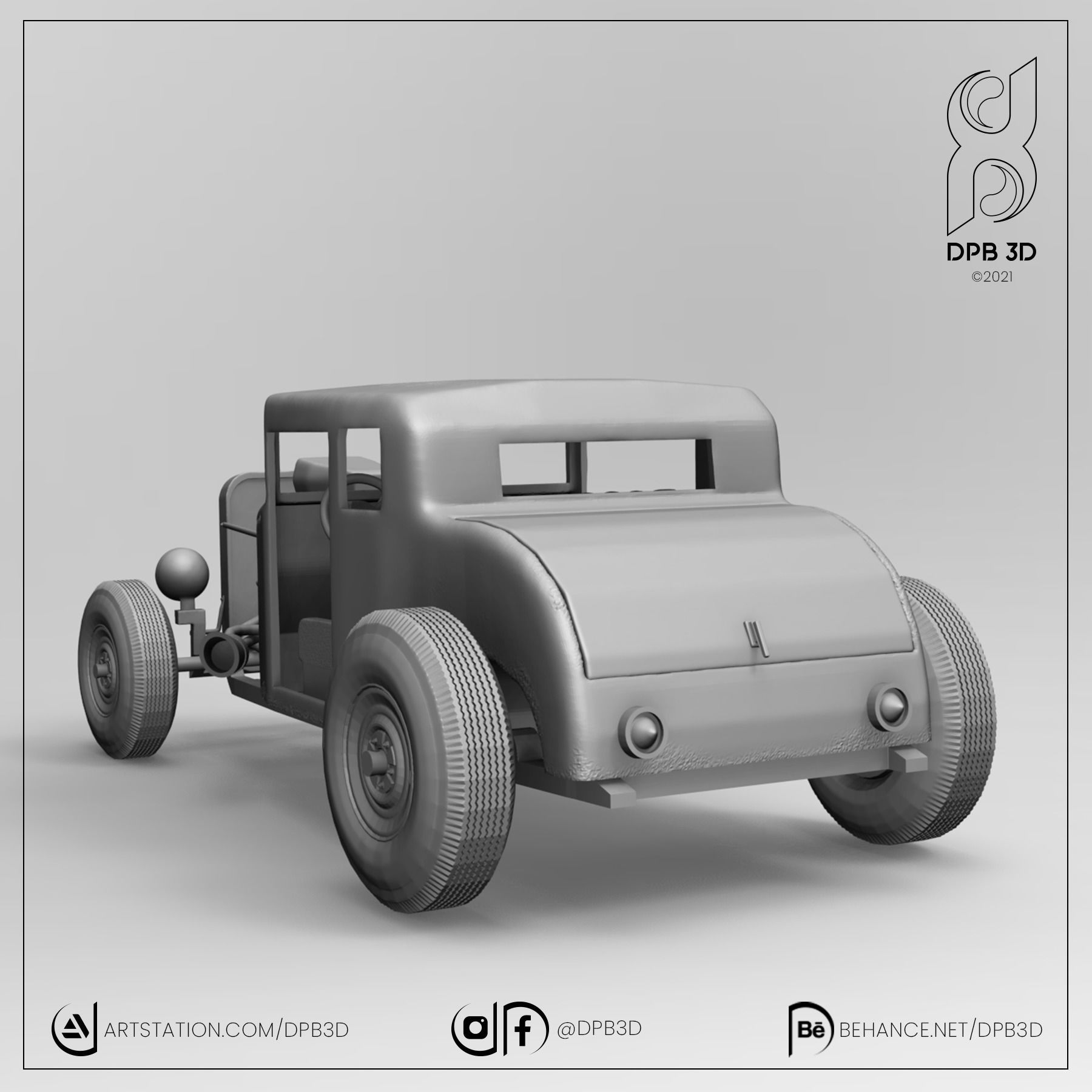 HOT ROD 3D print model_3