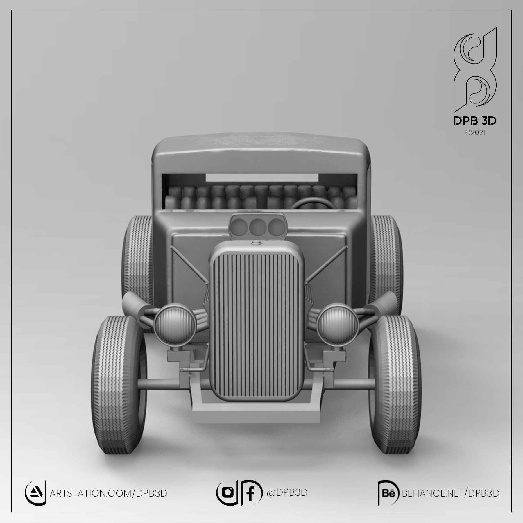 HOT ROD 3D print model_5