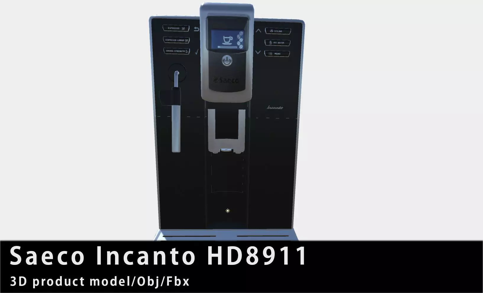 Saeco coffee machine Low-poly 3D model_0